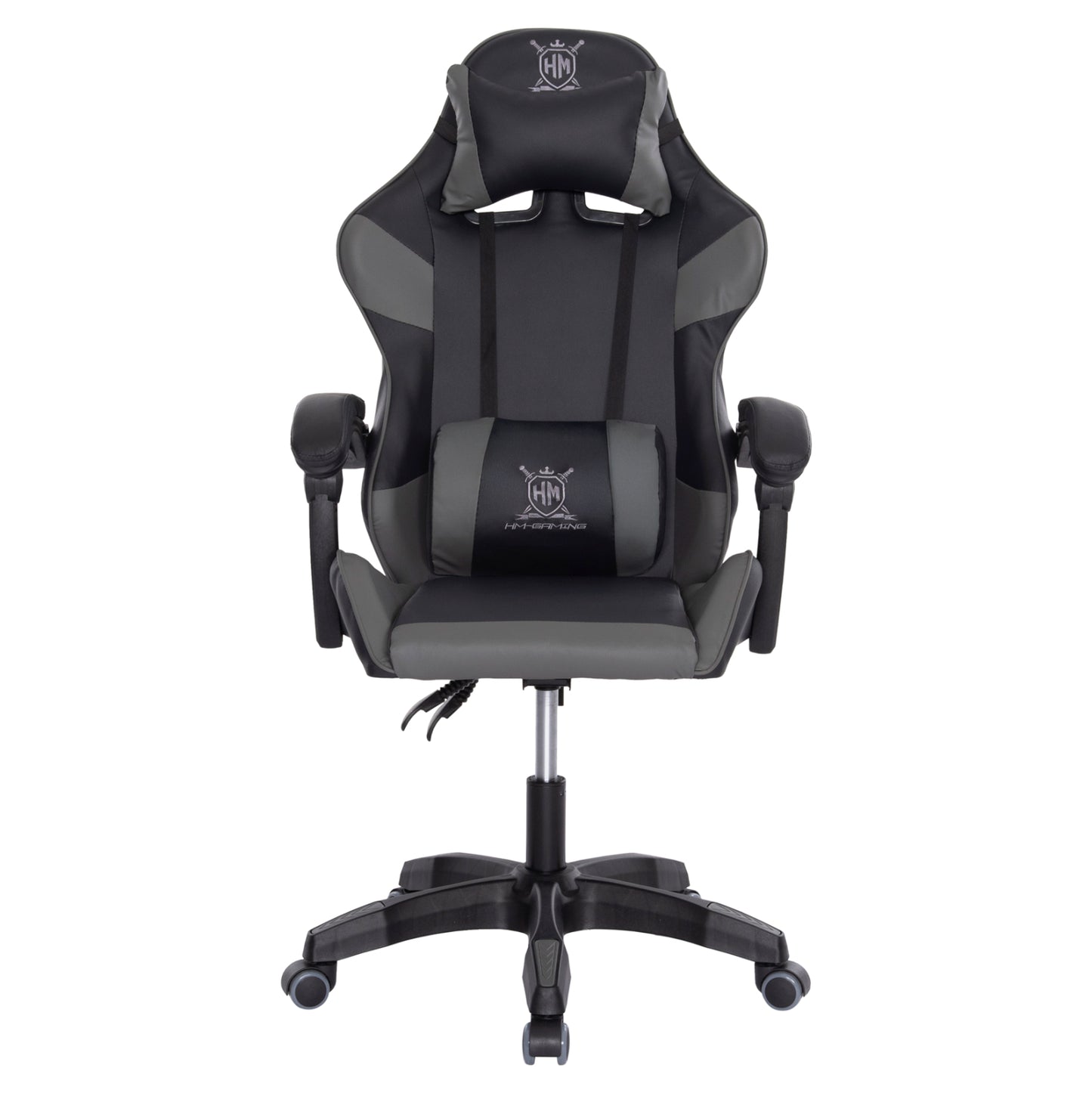 ΠΟΛΥΘΡΟΝΑ GAMING DARREN HM1203.10 ΜΑΥΡΟ-ΓΚΡΙ PVC 60x60x120Υεκ.