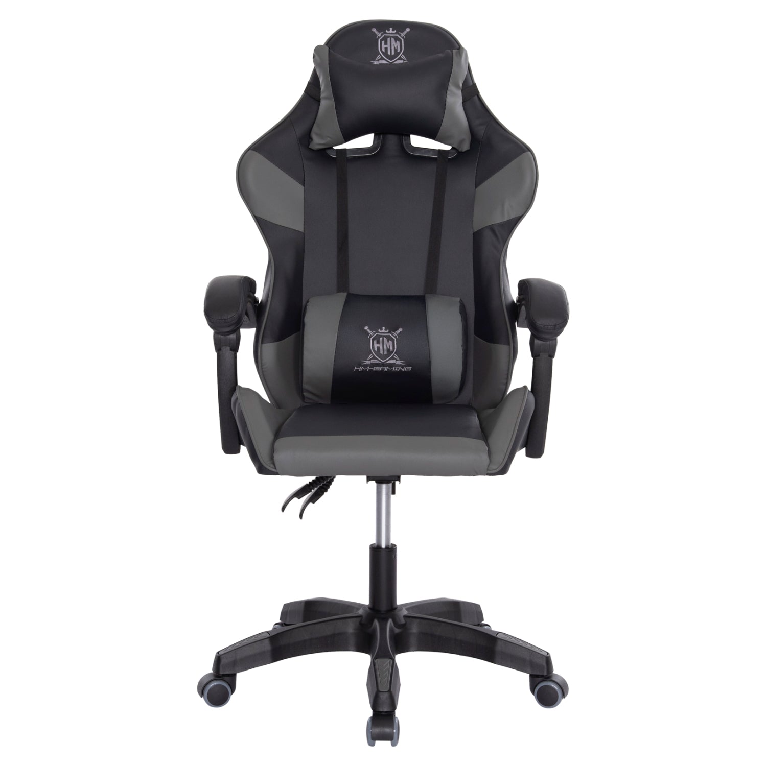 ΠΟΛΥΘΡΟΝΑ GAMING DARREN HM1203.10 ΜΑΥΡΟ-ΓΚΡΙ PVC 60x60x120Υεκ.
