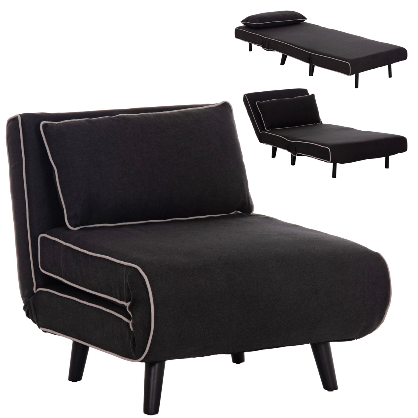 ΠΟΛΥΘΡΟΝΑ ΚΡΕΒΑΤΙ BRAXTON HM8425.03 ΜΑΥΡΟ ΥΦΑΣΜΑ 78x88x78Υεκ.