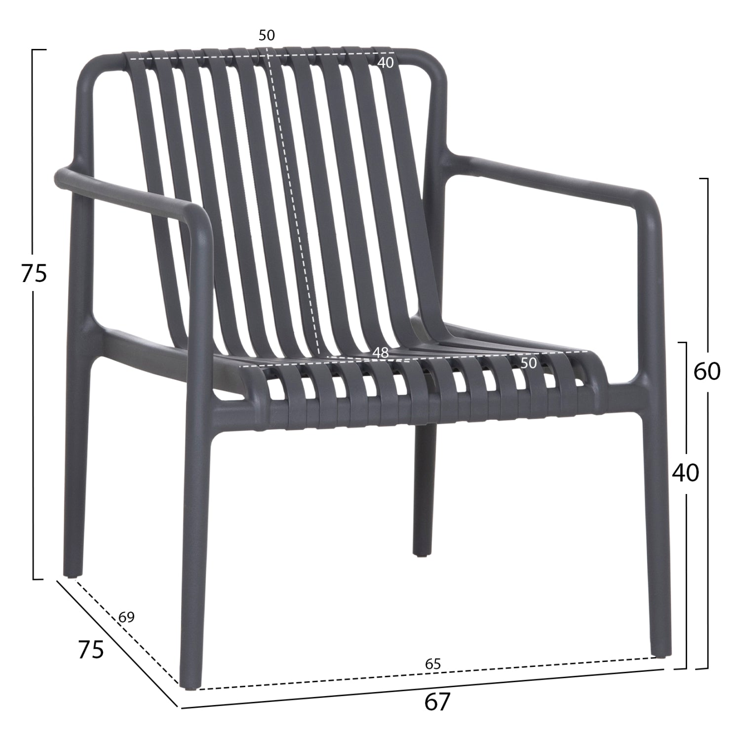 ΠΟΛΥΘΡΟΝΑ LOUNGE ΕΞΩΤ.ΧΩΡΟΥ MALEN HM6626.03 ΓΚΡΙ ΠΟΛΥΠΡΟΠΥΛΕΝΙΟ 67x75x75Υεκ