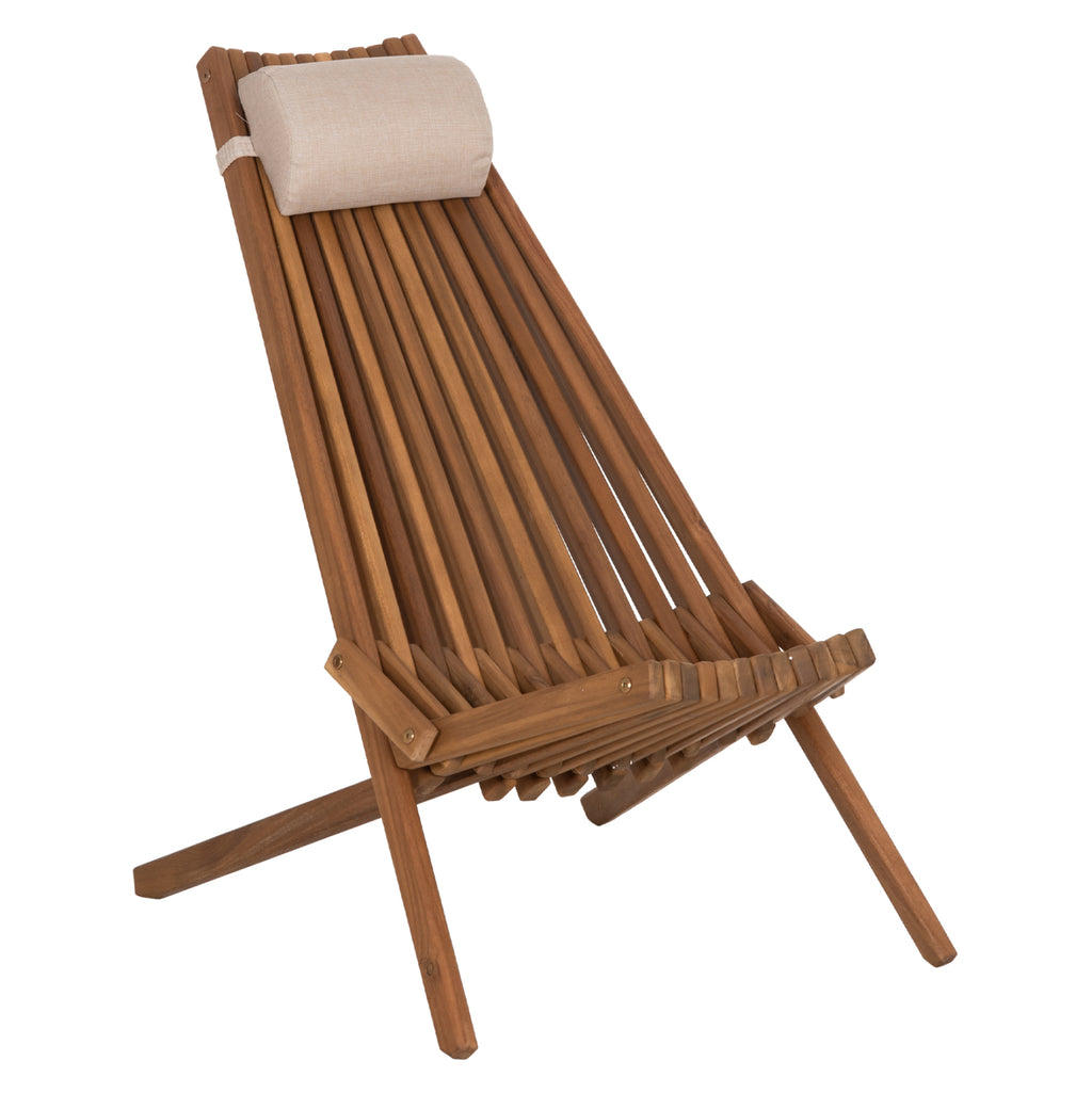 ΠΟΛΥΘΡΟΝΑ LOUNGE ΜΕ ΜΑΞΙΛΑΡΑΚΙ ΠΤΥΣΣΟΜΕΝΗ SHIGAN HM6530 ΞΥΛΟ ΑΚΑΚΙΑΣ 56.5x83x87Υεκ