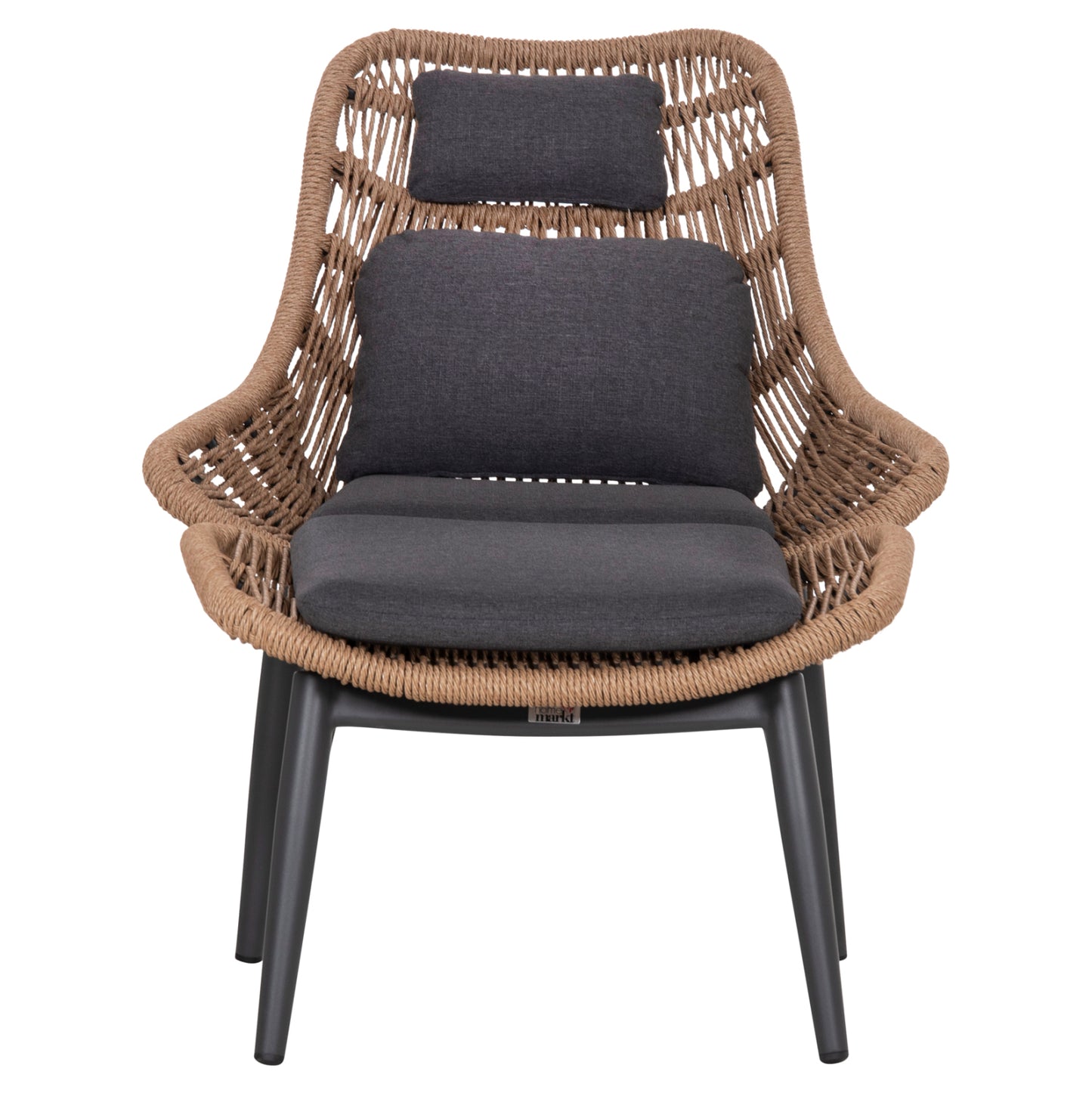 ΠΟΛΥΘΡΟΝΑ LOUNGE ΜΕ ΥΠΟΠΟΔΙΟ REMVAZZO HM6561.01 ΑΛΟΥΜΙΝΙΟ ΓΚΡΙ--WICKER 90x85x96Υεκ
