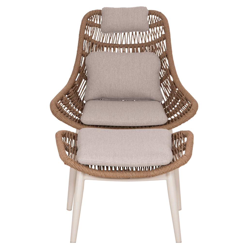 ΠΟΛΥΘΡΟΝΑ LOUNGE ΜΕ ΥΠΟΠΟΔΙΟ REMVAZZO HM6561.02 ΑΛΟΥΜΙΝΙΟ ΜΠΕΖ--WICKER 90x85x96Υεκ
