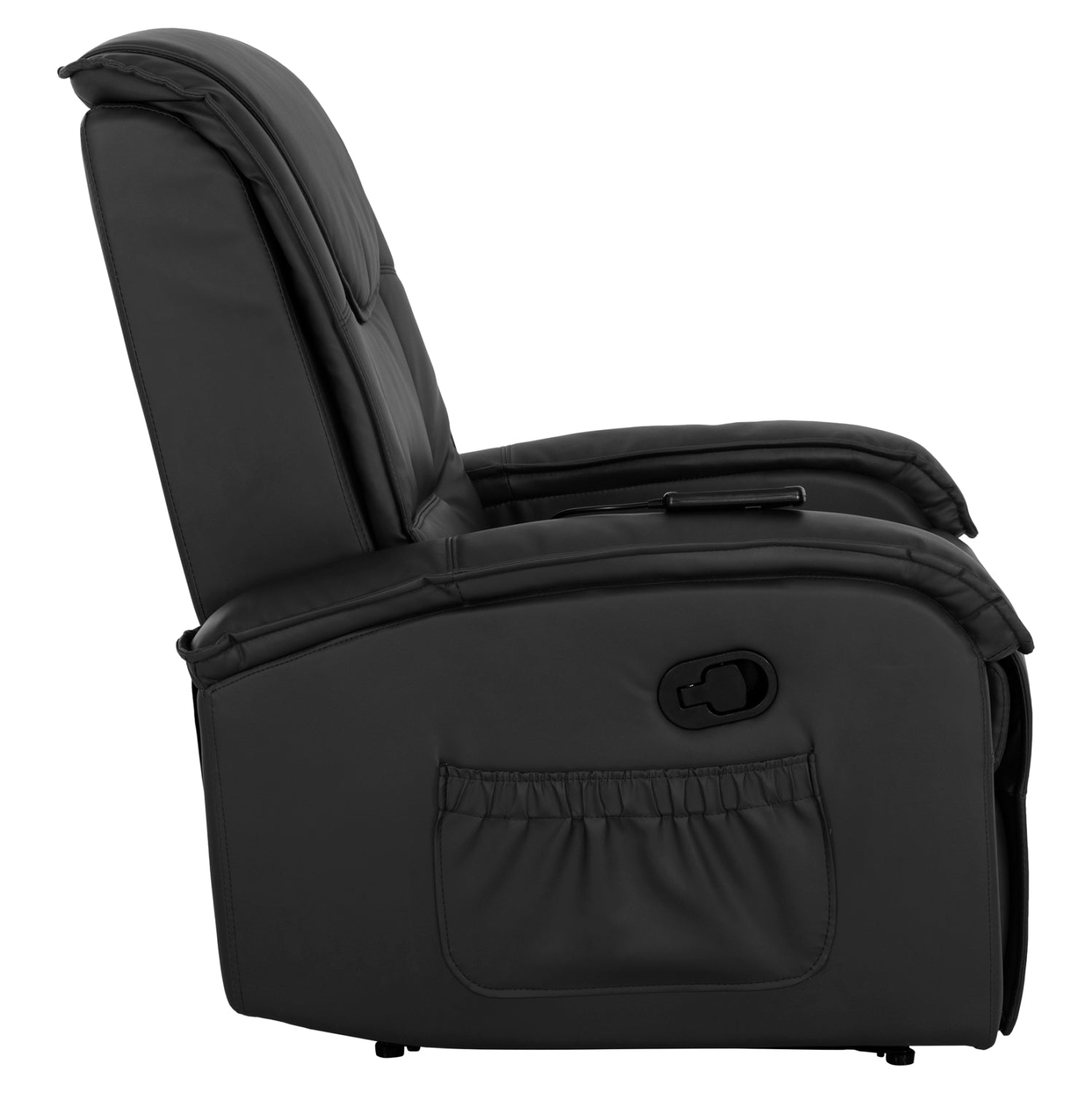 ΠΟΛΥΘΡΟΝΑ RELAX ΜΕ ΜΗΧΑΝΙΣΜΟ MASSAGE ROCCA HM0026.01 PU ΜΑΥΡΟ 88x90x80 εκ.
