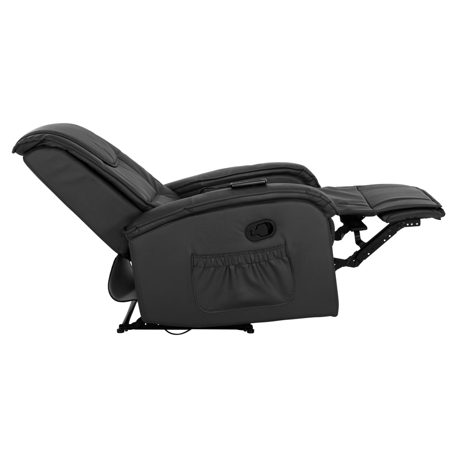 ΠΟΛΥΘΡΟΝΑ RELAX ΜΕ ΜΗΧΑΝΙΣΜΟ MASSAGE ROCCA HM0026.01 PU ΜΑΥΡΟ 88x90x80 εκ.