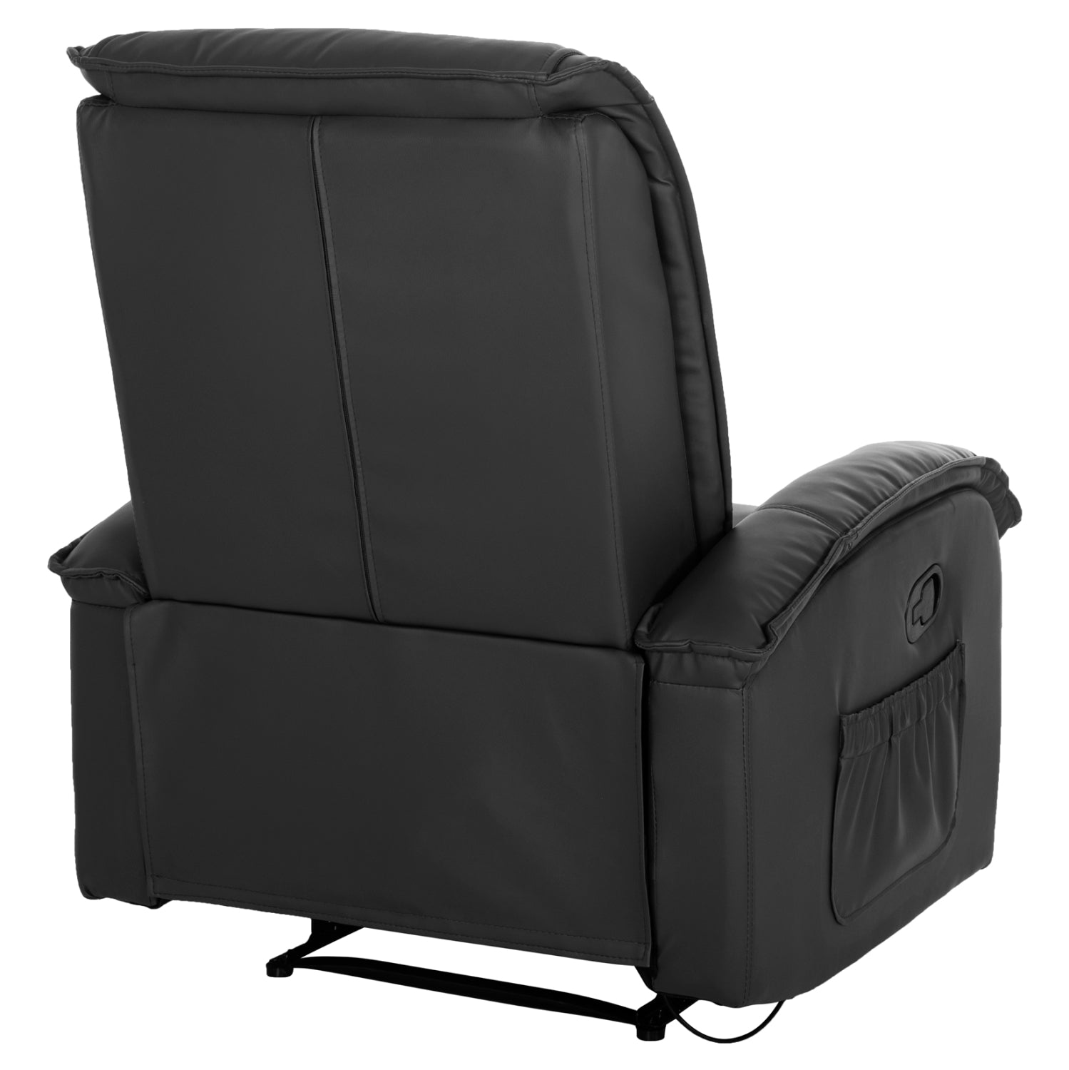 ΠΟΛΥΘΡΟΝΑ RELAX ΜΕ ΜΗΧΑΝΙΣΜΟ MASSAGE ROCCA HM0026.01 PU ΜΑΥΡΟ 88x90x80 εκ.