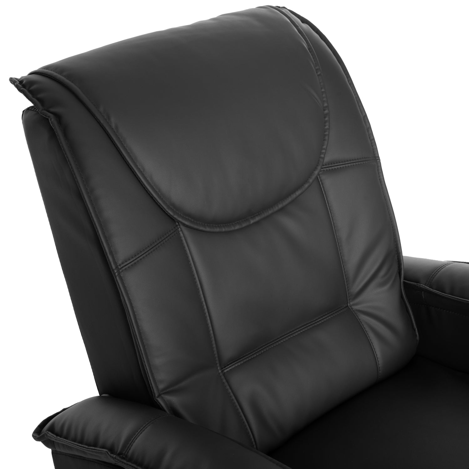 ΠΟΛΥΘΡΟΝΑ RELAX ΜΕ ΜΗΧΑΝΙΣΜΟ MASSAGE ROCCA HM0026.01 PU ΜΑΥΡΟ 88x90x80 εκ.