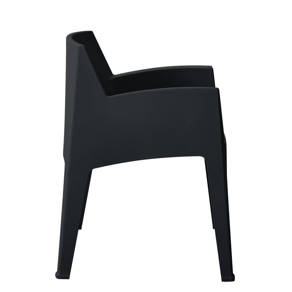 ΠΟΛΥΘΡΟΝΑ ΠΟΛΥΠΡΟΠΥΛΕΝΙΟΥ SLEEK HM6370.02 ΜΑΥΡΗ 68x63x82,5Υεκ.