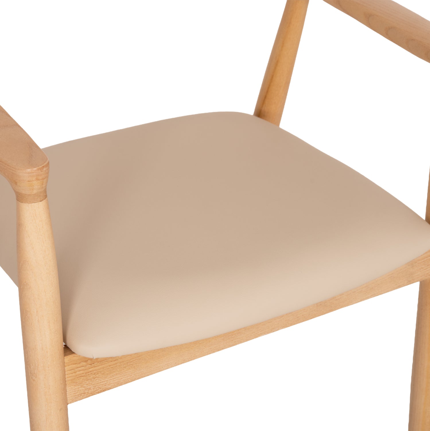 ΠΟΛΥΘΡΟΝΑ ΤΡΑΠΕΖΑΡΙΑΣ TARGA HM18336.11 RUBBERWOOD ΦΥΣΙΚΟ & PU ΕΚΡΟΥ 58x54x78Yεκ