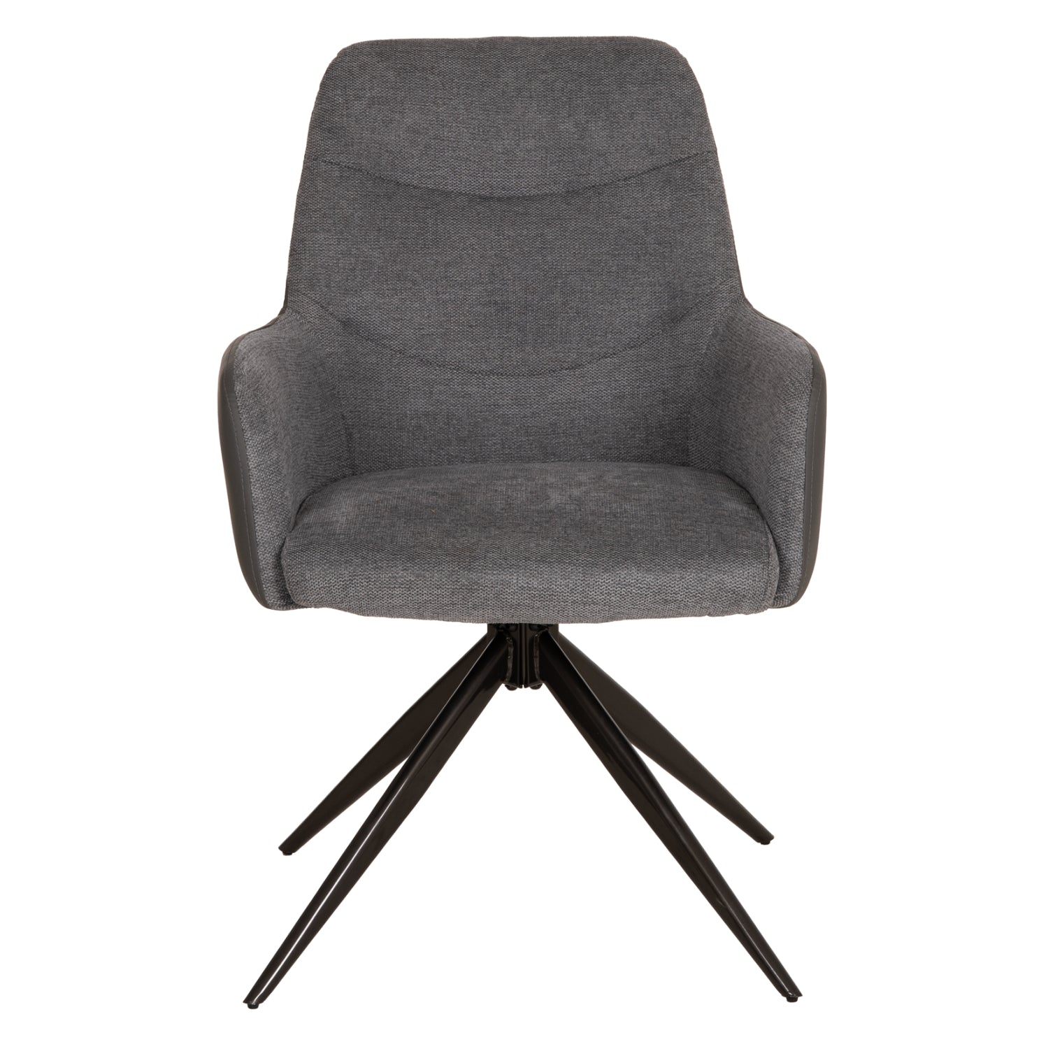 ΠΟΛΥΘΡΟΝΑ ΤΡΑΠΕΖΑΡΙΑΣ VANTER HM18409.01 ΥΦΑΣΜΑ & PU ΓΚΡΙ--ΜΕΤΑΛ.ΠΟΔΙΑ 58x65x84Υεκ.