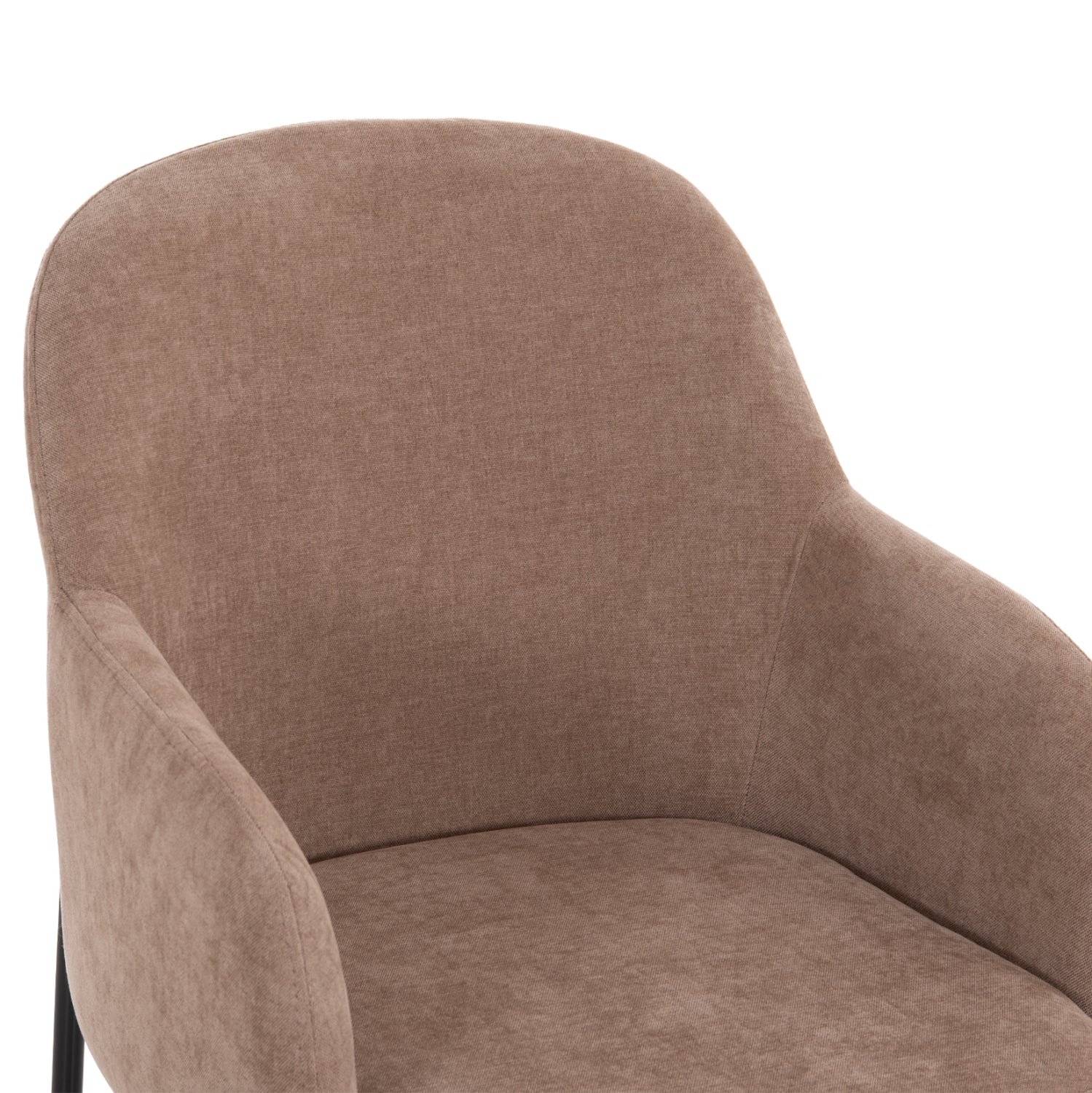 ΠΟΛΥΘΡΟΝΑ ΤΡΑΠΕΖΑΡΙΑΣ MANIDO HM18429.03 TAUPE ΥΦΑΣΜΑ-ΜΕΤΑΛ.ΜΑΥΡΑ ΠΟΔΙΑ 54x61x87Υεκ