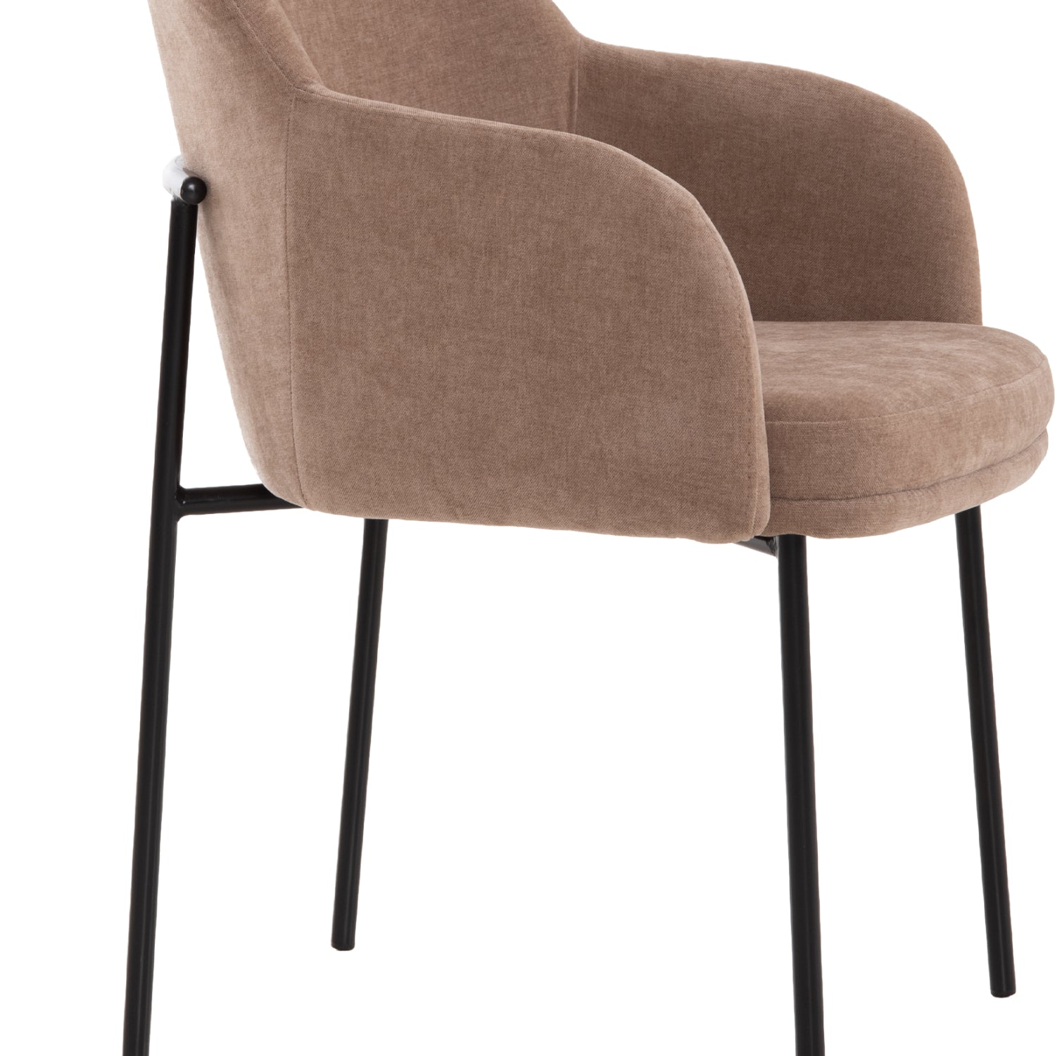 ΠΟΛΥΘΡΟΝΑ ΤΡΑΠΕΖΑΡΙΑΣ MANIDO HM18429.03 TAUPE ΥΦΑΣΜΑ-ΜΕΤΑΛ.ΜΑΥΡΑ ΠΟΔΙΑ 54x61x87Υεκ