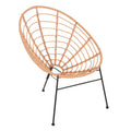 ΠΟΛΥΘΡΟΝΑ ΤΥΠΟΥ ΦΩΛΙΑ ΜΕΤΑΛΛΙΚΗ ALLEGRA HM5458.11 ΜΕ WICKER ΜΠΕΖ 73x78x88Υεκ.