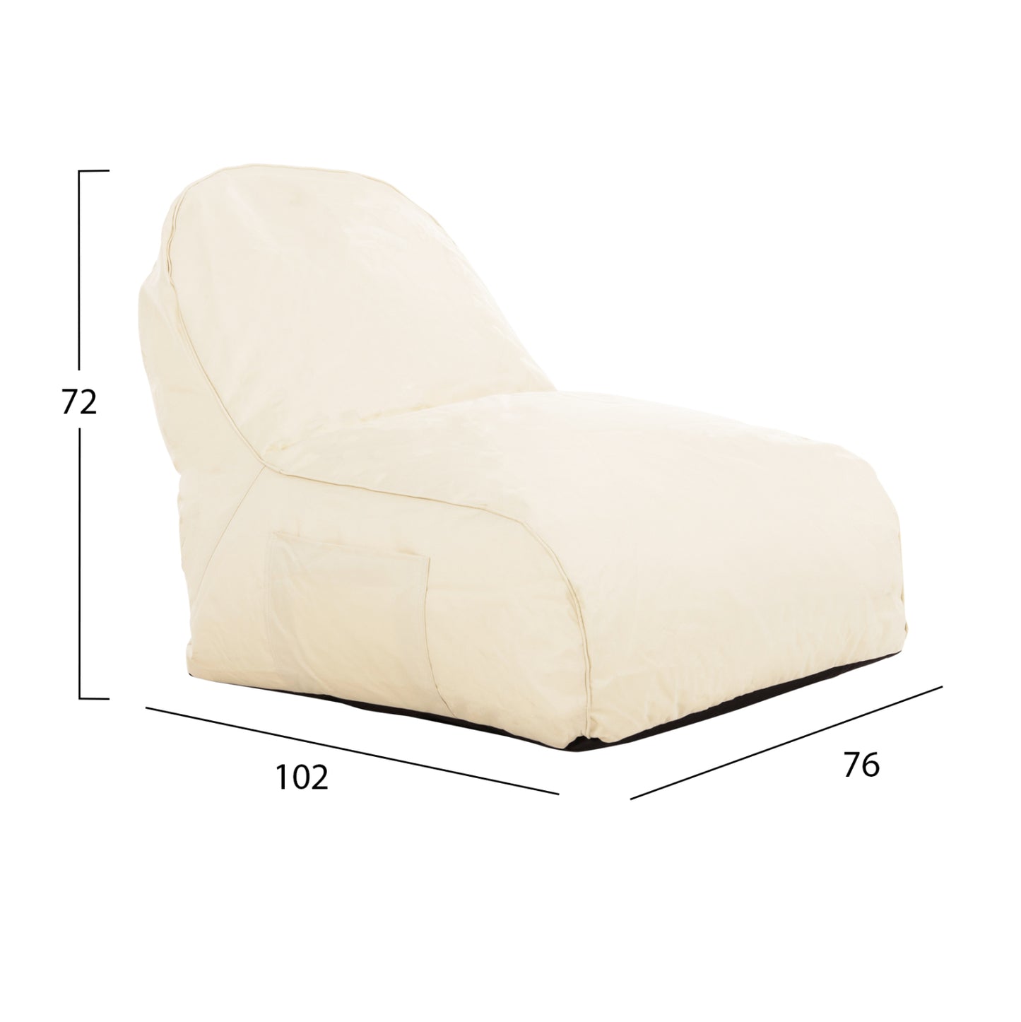 ΠΟΥΦ CLOUD ΑΔΙΑΒΡΟΧΗ ΠΟΛΥΘΡΟΝΑ HM5112.01 ΕΚΡΟΥ 6188 POLYESTER-UV PROTECTED 76x102x72Υεκ.