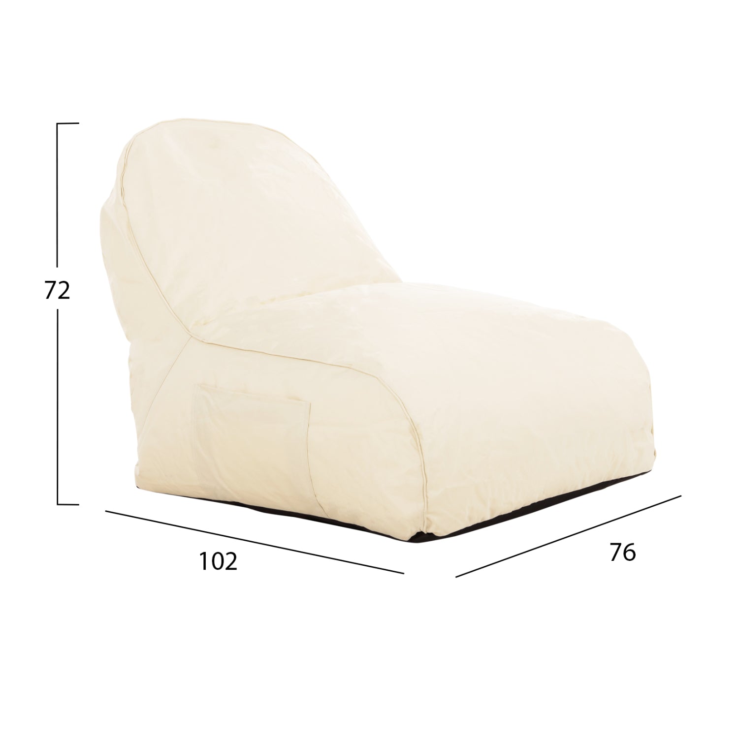 ΠΟΥΦ CLOUD ΑΔΙΑΒΡΟΧΗ ΠΟΛΥΘΡΟΝΑ HM5112.01 ΕΚΡΟΥ 6188 POLYESTER-UV PROTECTED 76x102x72Υεκ.