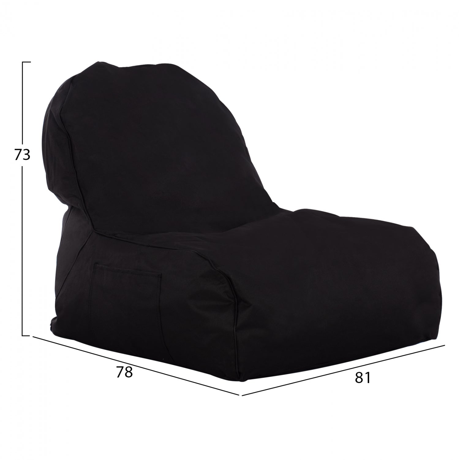 ΠΟΥΦ CLOUD ΑΔΙΑΒΡΟΧΗ ΠΟΛΥΘΡΟΝΑ HM5112.04 ΜΑΥΡΗ ΜΕ UV PROTECTION 81x78x73Y εκ.