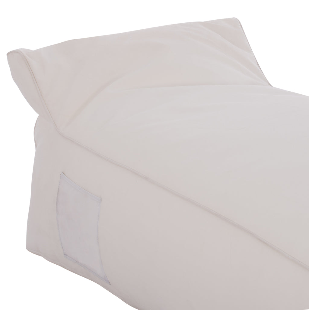 ΠΟΥΦ ΞΑΠΛΩΣΤΡΑ WADELIN HM5774.11 ΜΕ TEXTILENE ΛΕΥΚΟ 190x80x40-60Υ εκ.