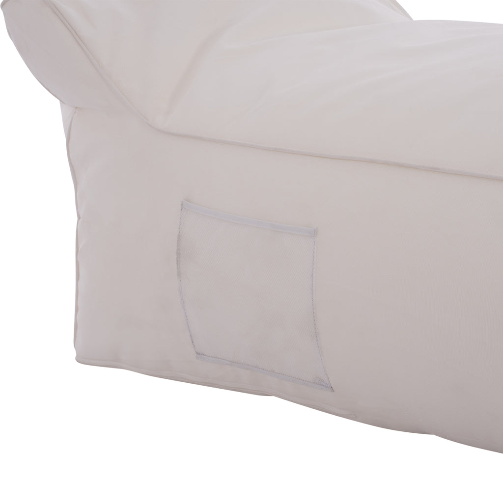 ΠΟΥΦ ΞΑΠΛΩΣΤΡΑ WADELIN HM5774.11 ΜΕ TEXTILENE ΛΕΥΚΟ 190x80x40-60Υ εκ.