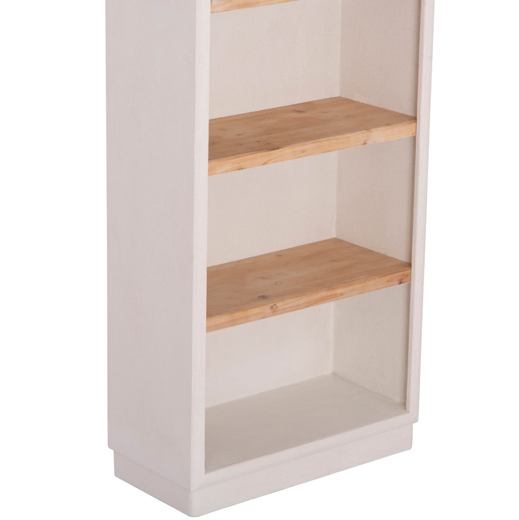 ΡΑΦΙΕΡΑ ΣΕΙΡΑ SANTORINI HM18044 MDF ΥΠΟΛΕΥΚΟ-ΡΑΦΙΑ ΞΥΛΟ ΕΛΑΤΟΥ ΦΥΣΙΚΟ 80x38x188,5Υεκ.