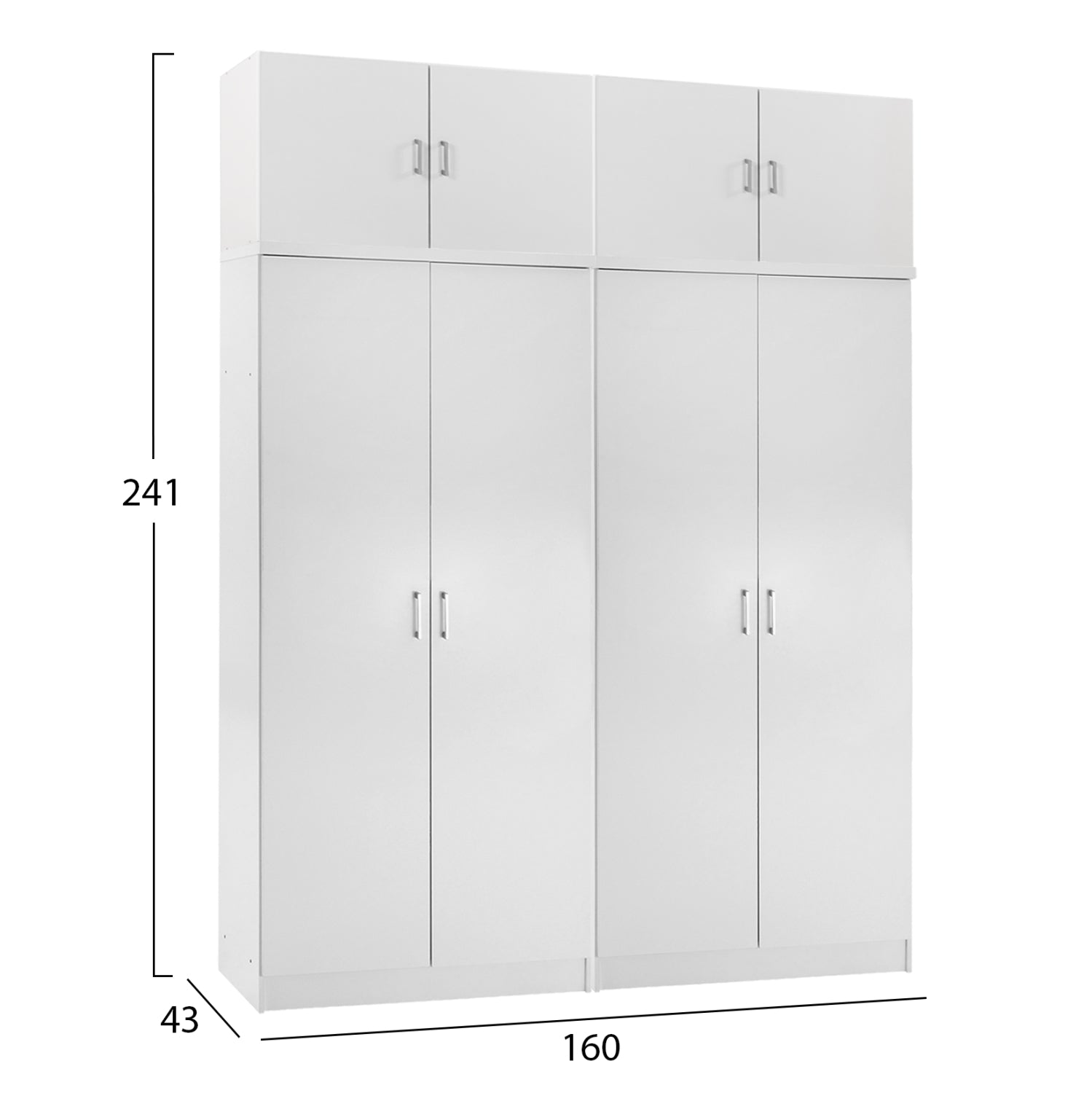 ΣΕΤ 2 ΝΤΟΥΛΑΠΕΣ 2ΦΥΛΛΕΣ ΜΕ ΠΑΤΑΡΙΑ JENNA HM11353.05 ΜΕΛΑΜΙΝΗ ΣΕ ΛΕΥΚΟ 160x43x240Υεκ