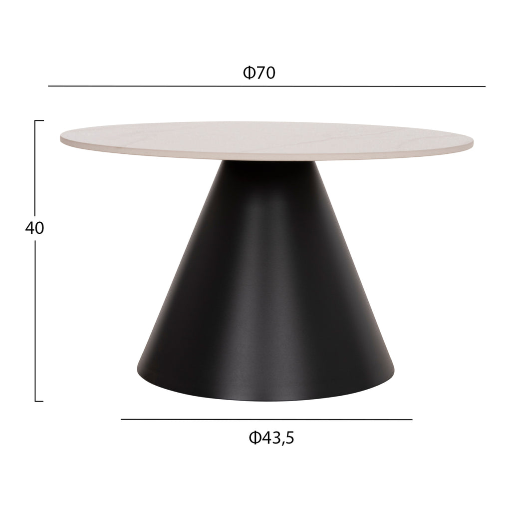 ΣΕΤ 2 ΤΡΑΠΕΖΙΑ ΣΑΛΟΝΙΟΥ RIDGE(X) HM18307.02 SINTERED STONE TOPS--ΒΑΣΕΙΣ ΜΑΥΡΕΣ Φ50 & Φ70