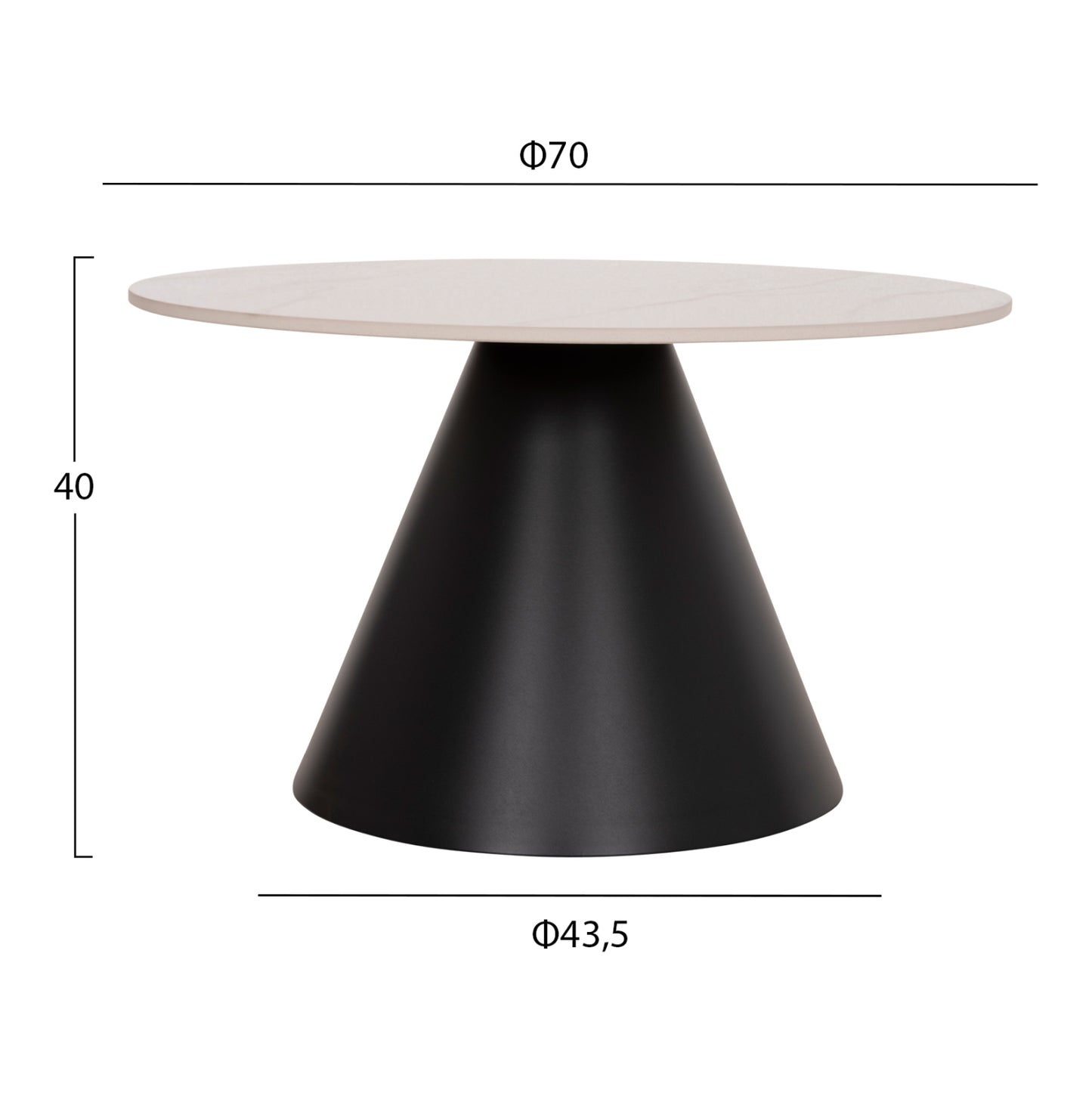 ΣΕΤ 2 ΤΡΑΠΕΖΙΑ ΣΑΛΟΝΙΟΥ RIDGE(X) HM18307.02 SINTERED STONE TOPS--ΒΑΣΕΙΣ ΜΑΥΡΕΣ Φ50 & Φ70