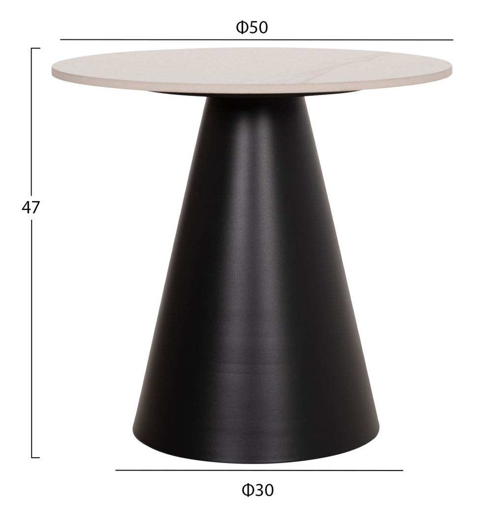 ΣΕΤ 2 ΤΡΑΠΕΖΙΑ ΣΑΛΟΝΙΟΥ RIDGE(X) HM18307.02 SINTERED STONE TOPS--ΒΑΣΕΙΣ ΜΑΥΡΕΣ Φ50 & Φ70