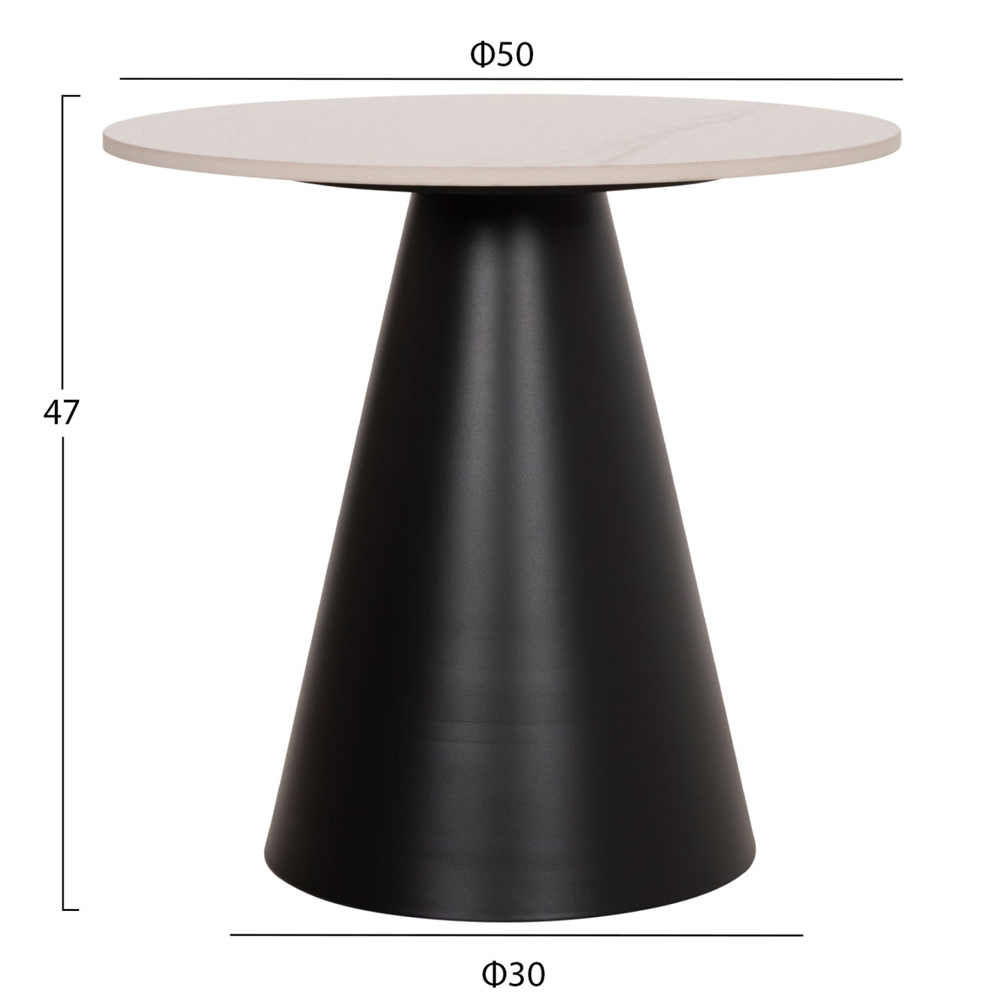 ΣΕΤ 2 ΤΡΑΠΕΖΙΑ ΣΑΛΟΝΙΟΥ RIDGE(X) HM18307.02 SINTERED STONE TOPS--ΒΑΣΕΙΣ ΜΑΥΡΕΣ Φ50 & Φ70