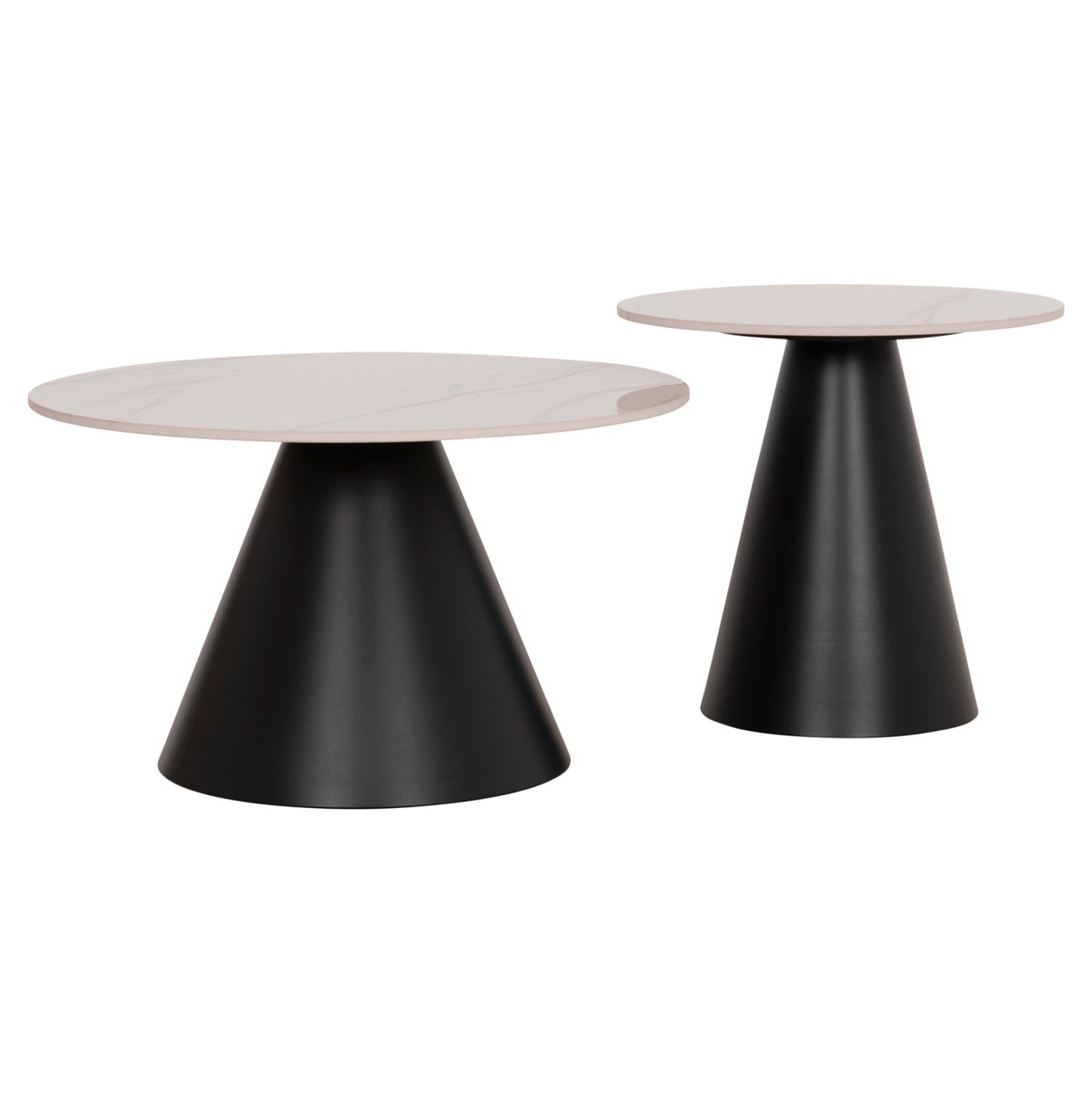 ΣΕΤ 2 ΤΡΑΠΕΖΙΑ ΣΑΛΟΝΙΟΥ RIDGE(X) HM18307.02 SINTERED STONE TOPS--ΒΑΣΕΙΣ ΜΑΥΡΕΣ Φ50 & Φ70