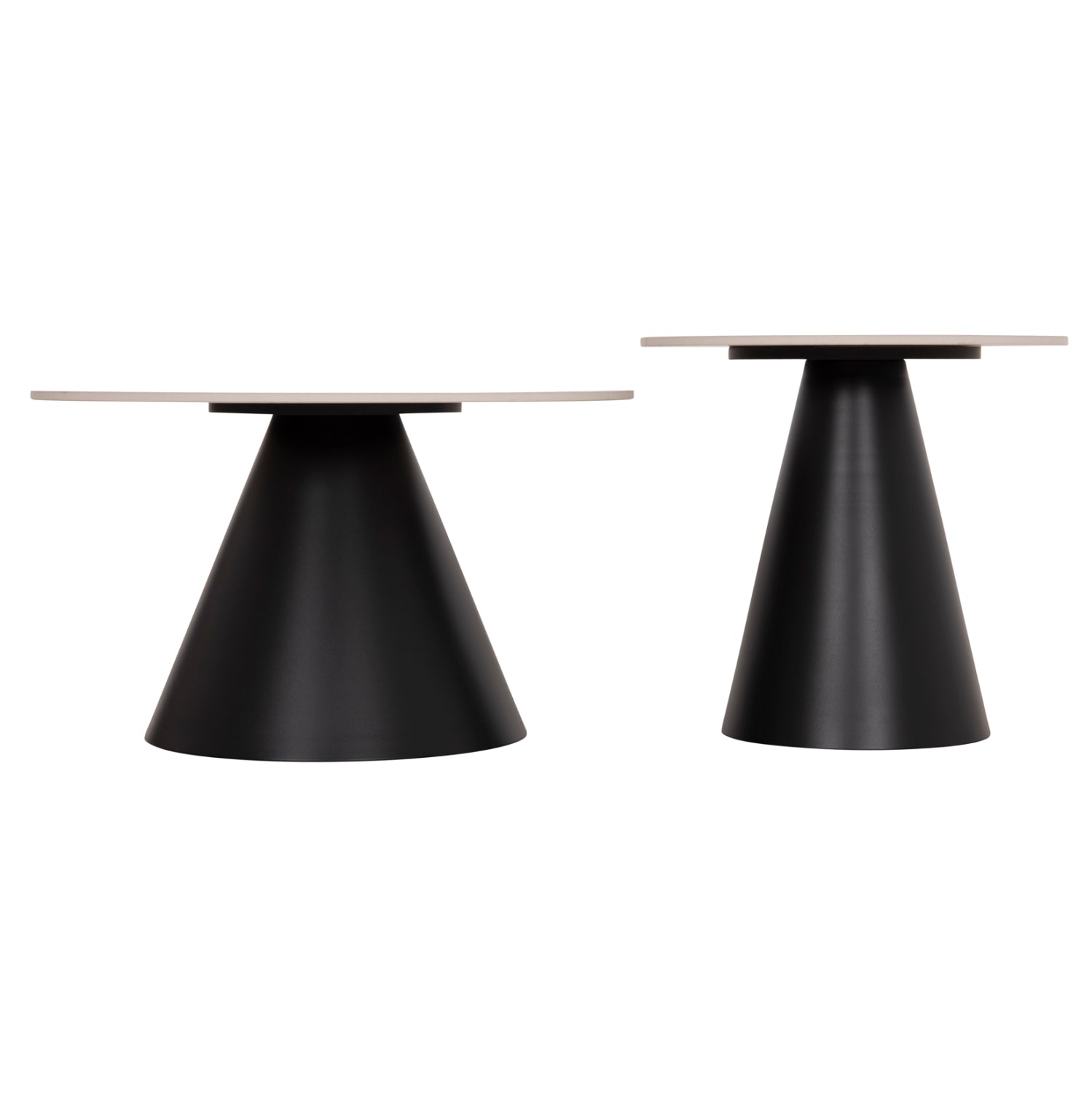 ΣΕΤ 2 ΤΡΑΠΕΖΙΑ ΣΑΛΟΝΙΟΥ RIDGE(X) HM18307.02 SINTERED STONE TOPS--ΒΑΣΕΙΣ ΜΑΥΡΕΣ Φ50 & Φ70