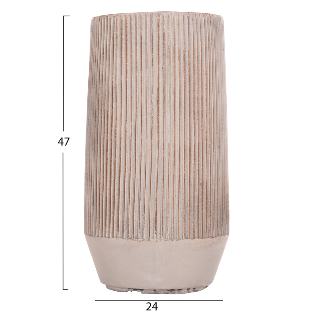 ΣΕΤ 2ΤΜΧ ΓΛΑΣΤΡΕΣ ΚΥΛΙΝΔΡΟΙ ΣΕΙΡΑ GARDENER HM4727 FIBERCLAY-ΧΡΩΜΑ CEMENT Φ35x64Υεκ