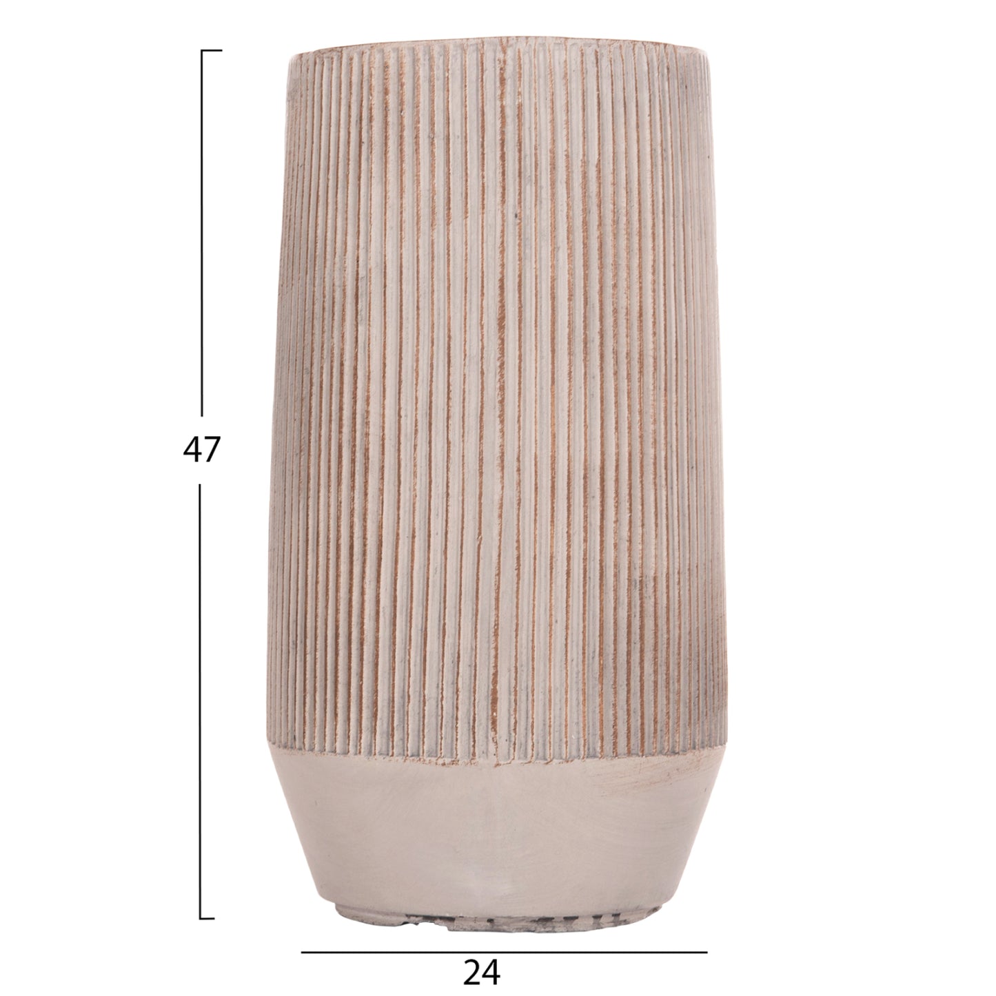 ΣΕΤ 2ΤΜΧ ΓΛΑΣΤΡΕΣ ΚΥΛΙΝΔΡΟΙ ΣΕΙΡΑ GARDENER HM4727 FIBERCLAY-ΧΡΩΜΑ CEMENT Φ35x64Υεκ