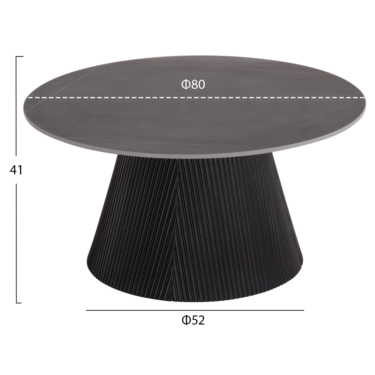 ΣΕΤ 2ΤΜΧ ΤΡΑΠΕΖΙΑ ΣΑΛΟΝΙΟΥ DUNCAN HM21081 MDF ΚΑΙ ΚΕΡΑΜΙΚΟ TOP Φ80εκ & Φ45εκ