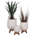 ΣΕΤ 3 ΓΛΑΣΤΡΕΣ ΜΕ TEAK ΒΑΣΕΙΣ TRYLL HM4681.02 FIBER CEMENT ΛΕΥΚΟ