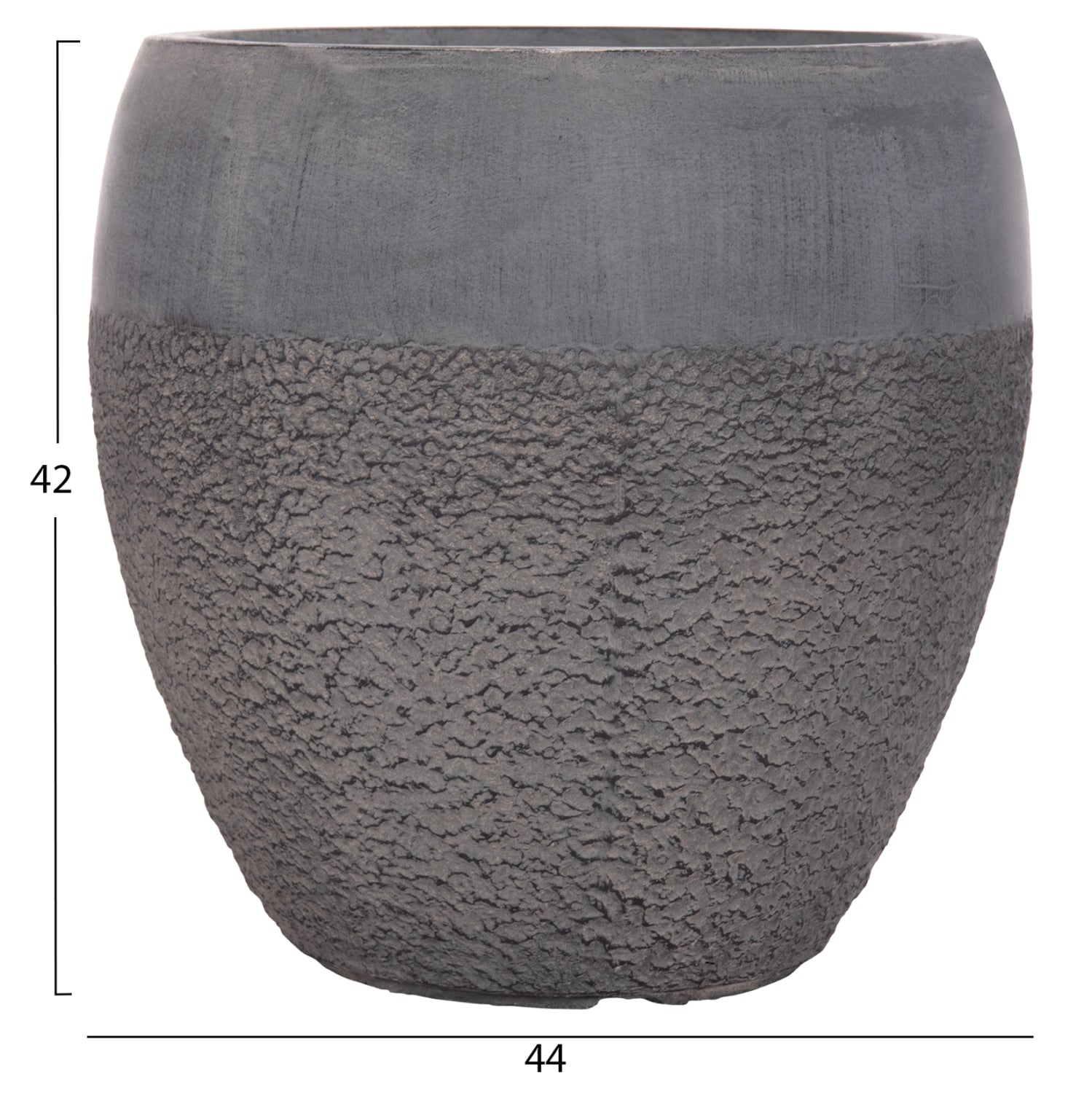 ΣΕΤ 3ΤΜΧ ΓΛΑΣΤΡΕΣ ΣΕΙΡΑ GARDENER HM4725 FIBERCLAY-ΣΕ ΣΚΟΥΡΟ CEMENT ΧΡΩΜΑ Φ55x54Υεκ