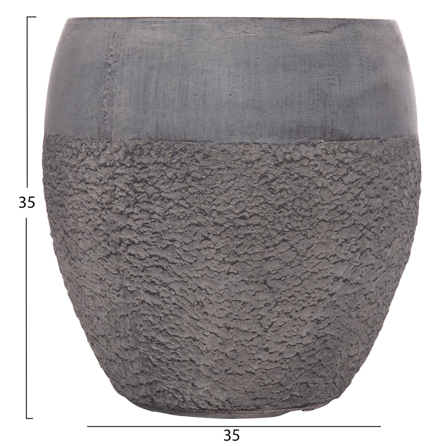 ΣΕΤ 3ΤΜΧ ΓΛΑΣΤΡΕΣ ΣΕΙΡΑ GARDENER HM4725 FIBERCLAY-ΣΕ ΣΚΟΥΡΟ CEMENT ΧΡΩΜΑ Φ55x54Υεκ