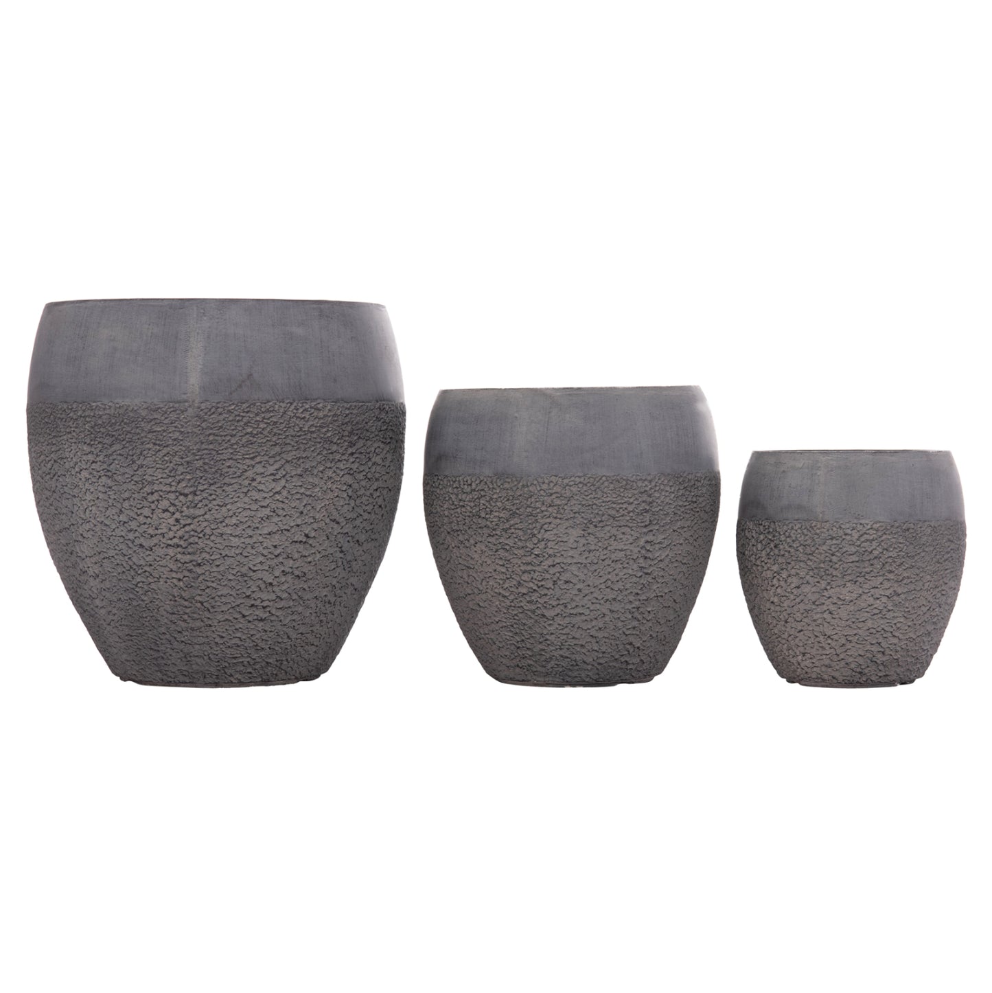 ΣΕΤ 3ΤΜΧ ΓΛΑΣΤΡΕΣ ΣΕΙΡΑ GARDENER HM4725 FIBERCLAY-ΣΕ ΣΚΟΥΡΟ CEMENT ΧΡΩΜΑ Φ55x54Υεκ