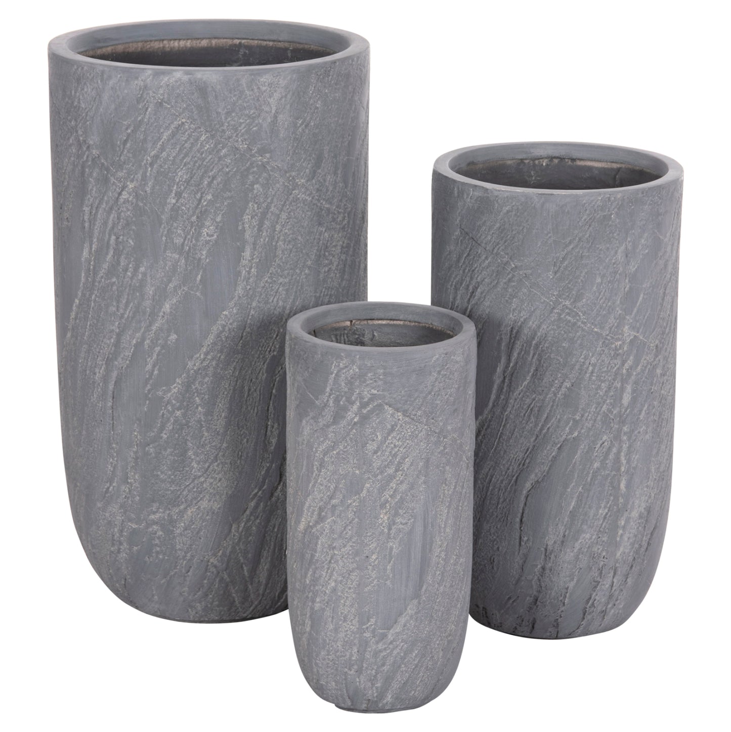 ΣΕΤ 3ΤΜΧ ΓΛΑΣΤΡΕΣ ΚΥΛΙΝΔΡΟΙ ΣΕΙΡΑ GARDENER HM4720 FIBERCLAY-ΧΡΩΜΑ CEMENT Φ44x79Υεκ