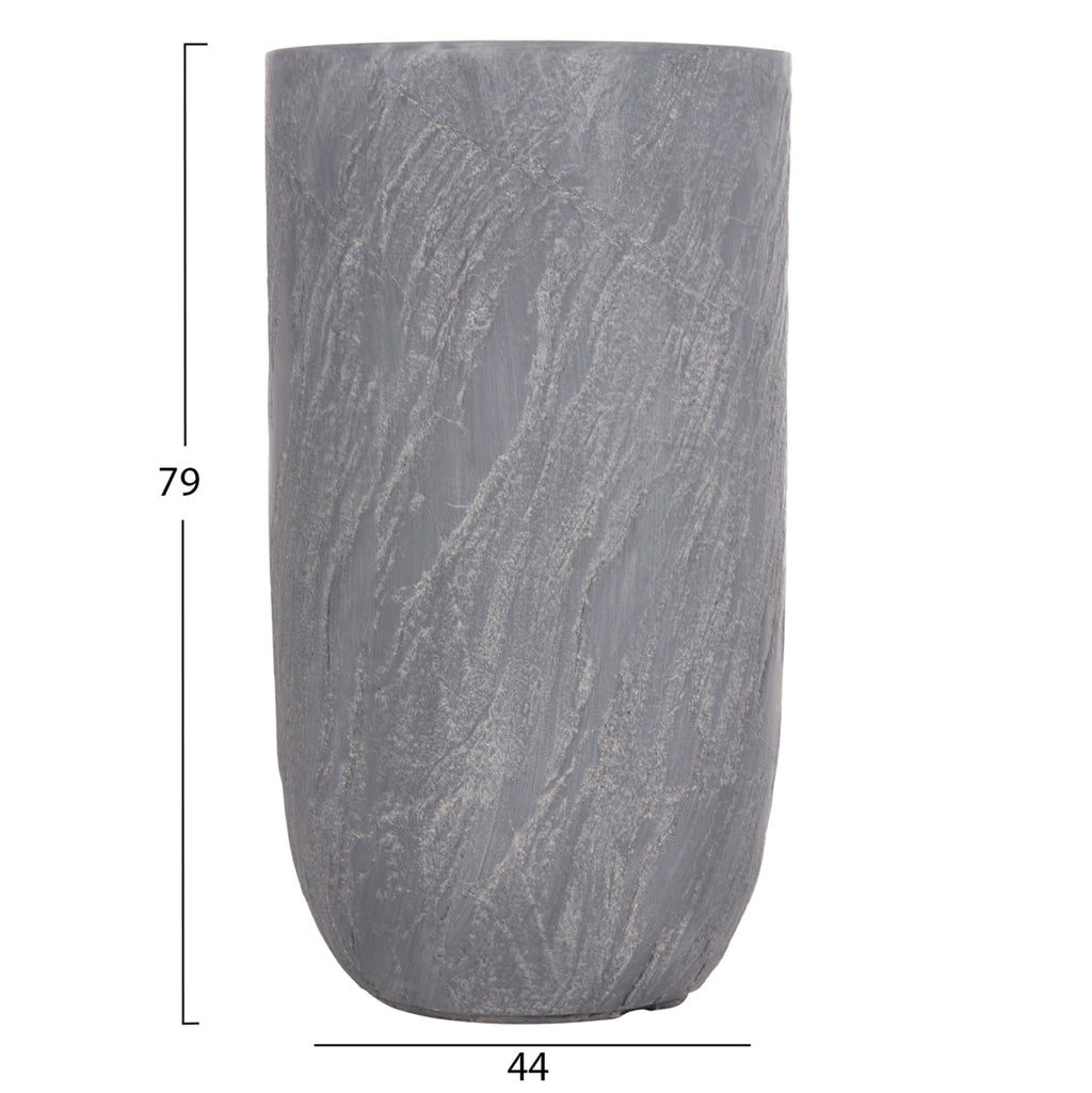 ΣΕΤ 3ΤΜΧ ΓΛΑΣΤΡΕΣ ΚΥΛΙΝΔΡΟΙ ΣΕΙΡΑ GARDENER HM4720 FIBERCLAY-ΧΡΩΜΑ CEMENT Φ44x79Υεκ