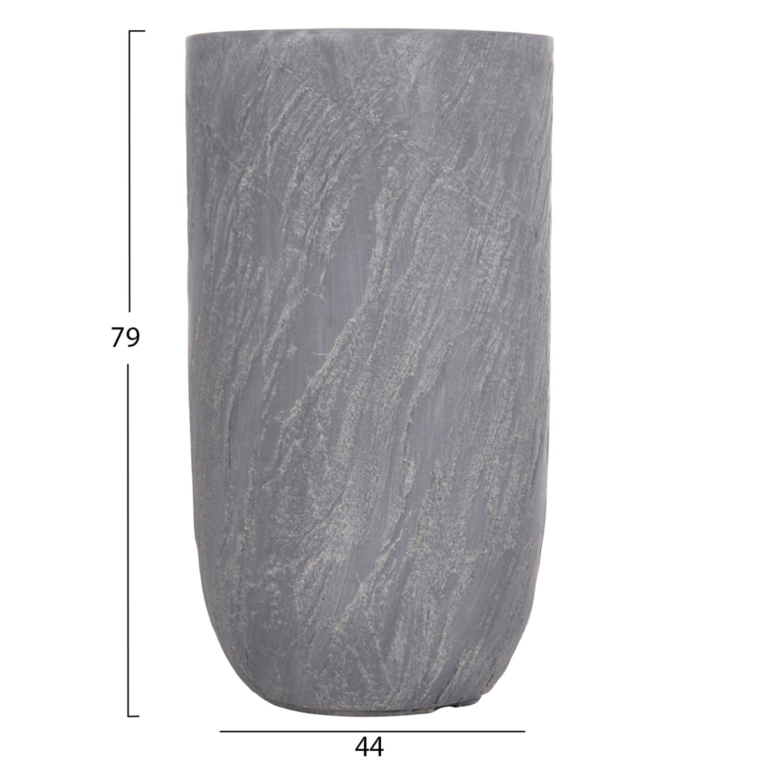 ΣΕΤ 3ΤΜΧ ΓΛΑΣΤΡΕΣ ΚΥΛΙΝΔΡΟΙ ΣΕΙΡΑ GARDENER HM4720 FIBERCLAY-ΧΡΩΜΑ CEMENT Φ44x79Υεκ
