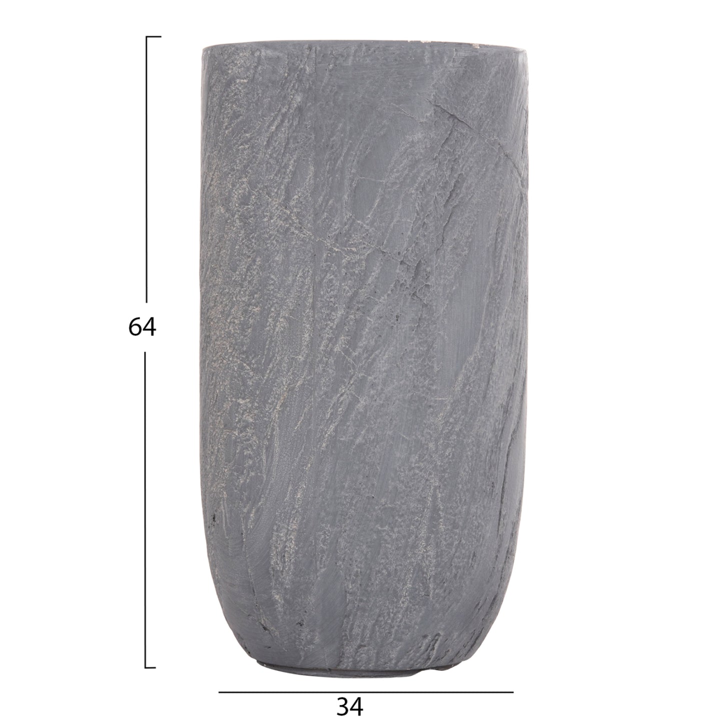 ΣΕΤ 3ΤΜΧ ΓΛΑΣΤΡΕΣ ΚΥΛΙΝΔΡΟΙ ΣΕΙΡΑ GARDENER HM4720 FIBERCLAY-ΧΡΩΜΑ CEMENT Φ44x79Υεκ