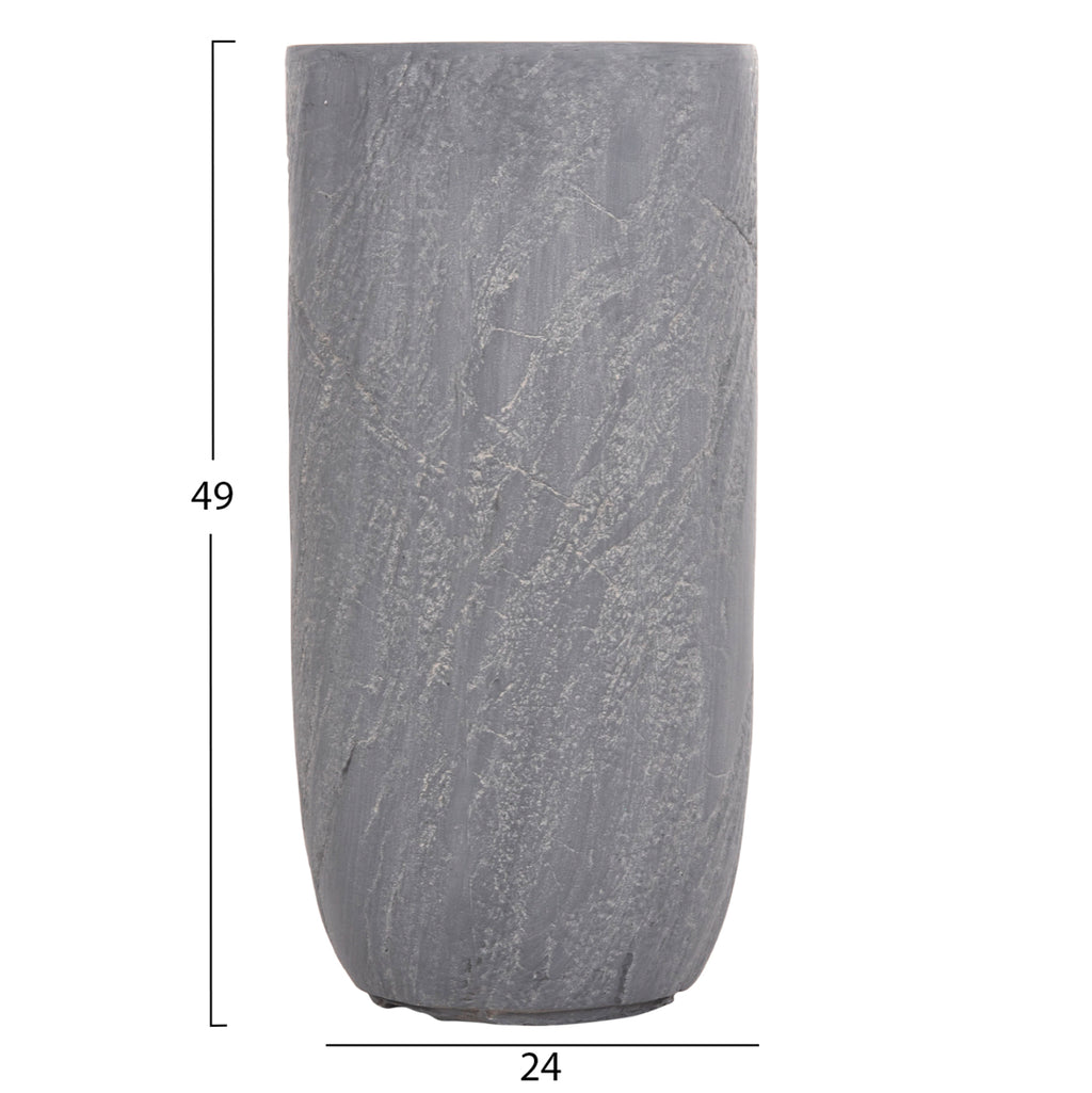 ΣΕΤ 3ΤΜΧ ΓΛΑΣΤΡΕΣ ΚΥΛΙΝΔΡΟΙ ΣΕΙΡΑ GARDENER HM4720 FIBERCLAY-ΧΡΩΜΑ CEMENT Φ44x79Υεκ