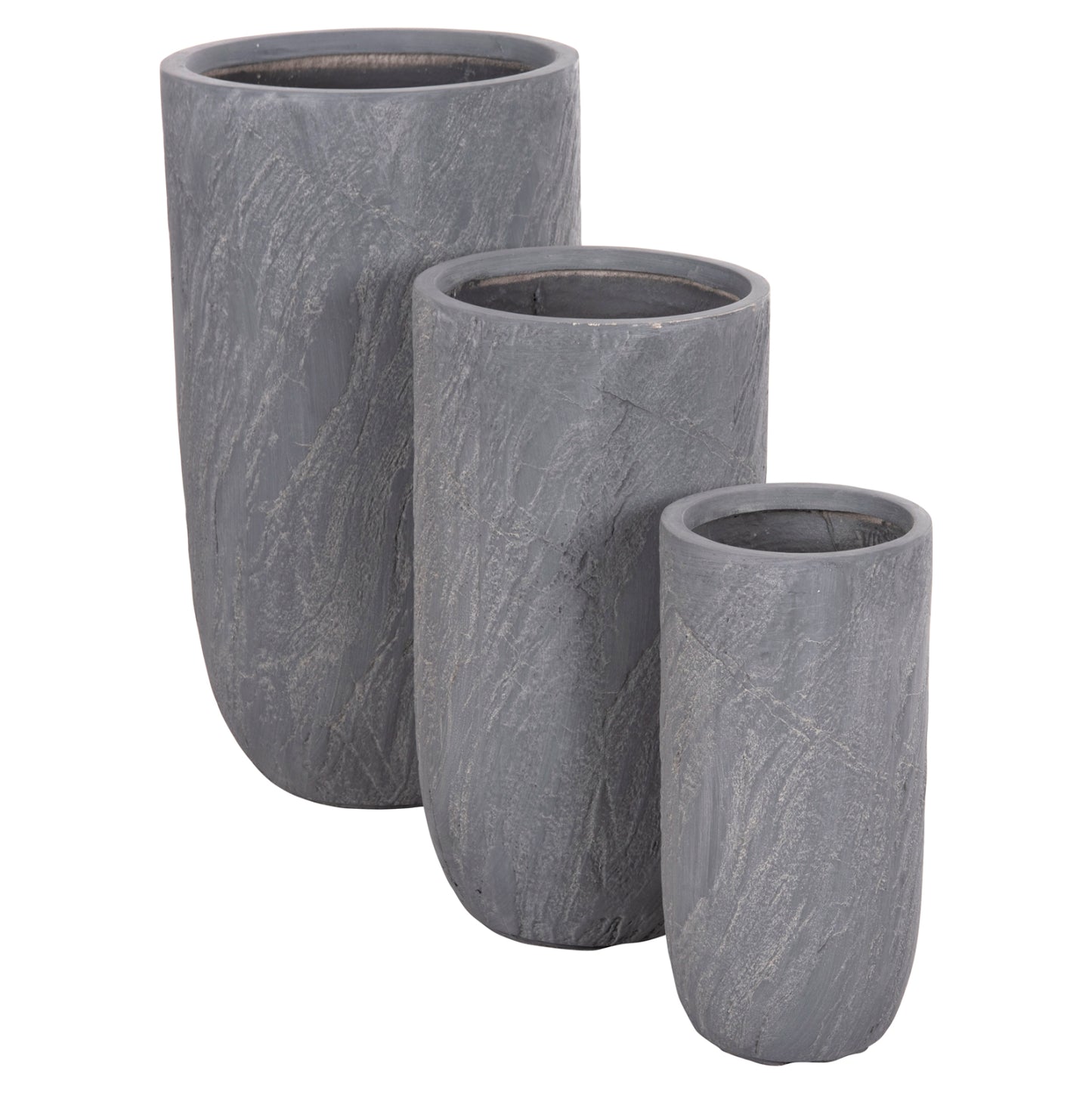 ΣΕΤ 3ΤΜΧ ΓΛΑΣΤΡΕΣ ΚΥΛΙΝΔΡΟΙ ΣΕΙΡΑ GARDENER HM4720 FIBERCLAY-ΧΡΩΜΑ CEMENT Φ44x79Υεκ