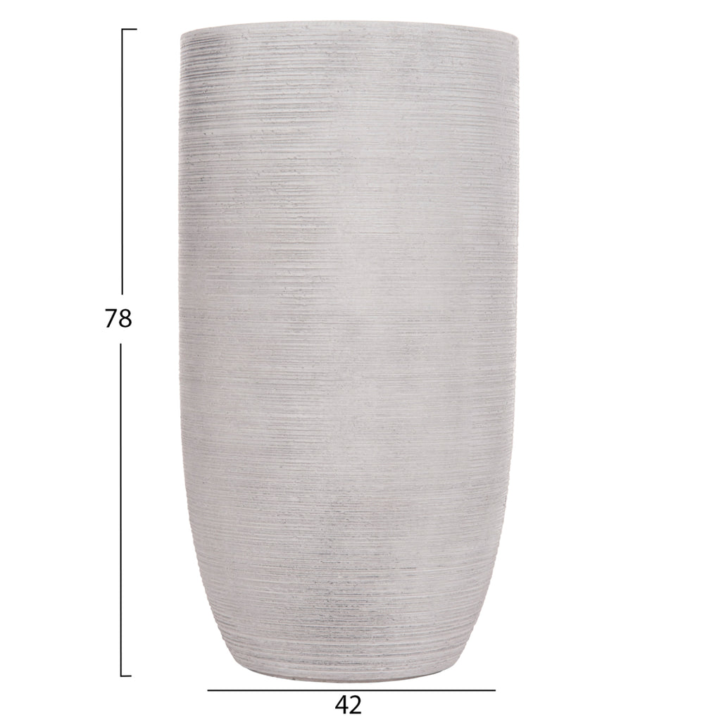 ΣΕΤ 3ΤΜΧ ΓΛΑΣΤΡΕΣ ΚΥΛΙΝΔΡΟΙ ΣΕΙΡΑ GARDENER HM4721 FIBERCLAY-ΧΡΩΜΑ CEMENT Φ42x78Υεκ