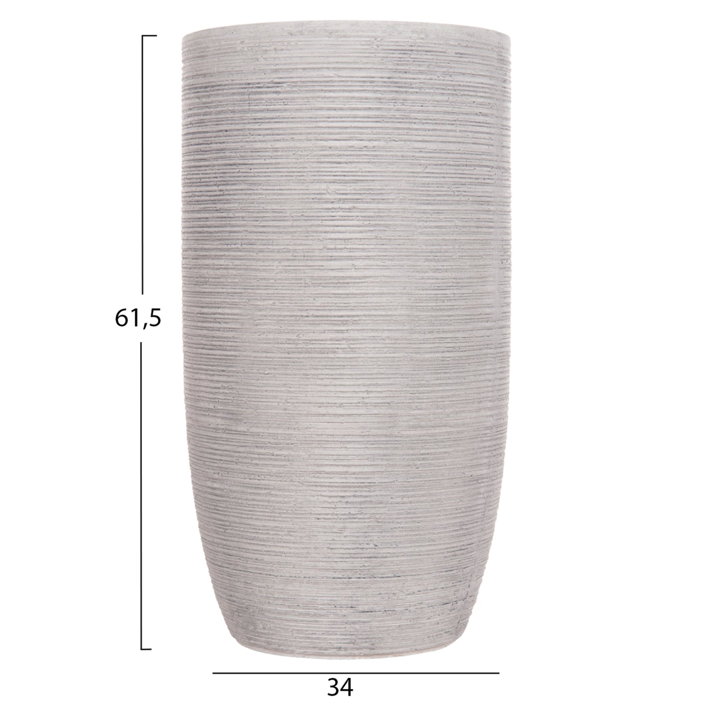ΣΕΤ 3ΤΜΧ ΓΛΑΣΤΡΕΣ ΚΥΛΙΝΔΡΟΙ ΣΕΙΡΑ GARDENER HM4721 FIBERCLAY-ΧΡΩΜΑ CEMENT Φ42x78Υεκ