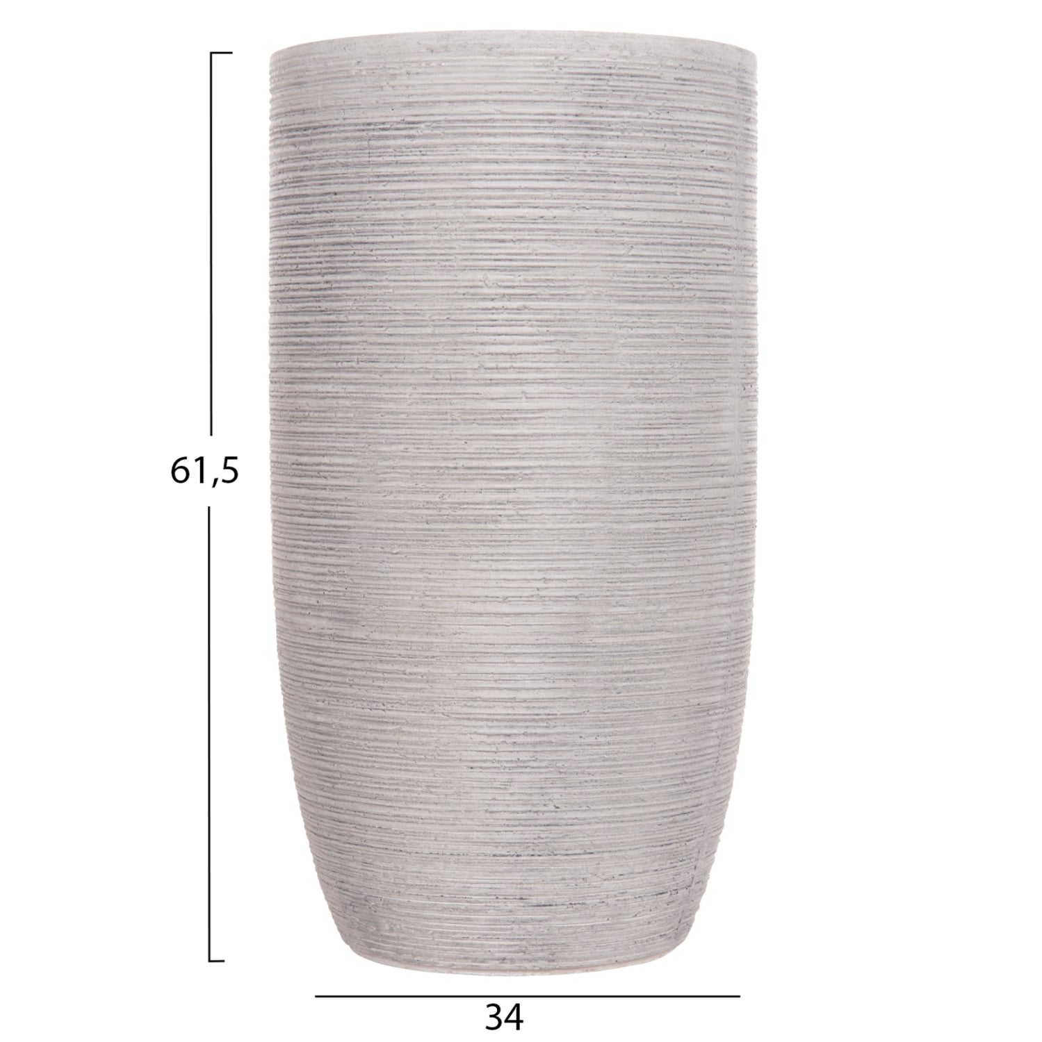 ΣΕΤ 3ΤΜΧ ΓΛΑΣΤΡΕΣ ΚΥΛΙΝΔΡΟΙ ΣΕΙΡΑ GARDENER HM4721 FIBERCLAY-ΧΡΩΜΑ CEMENT Φ42x78Υεκ
