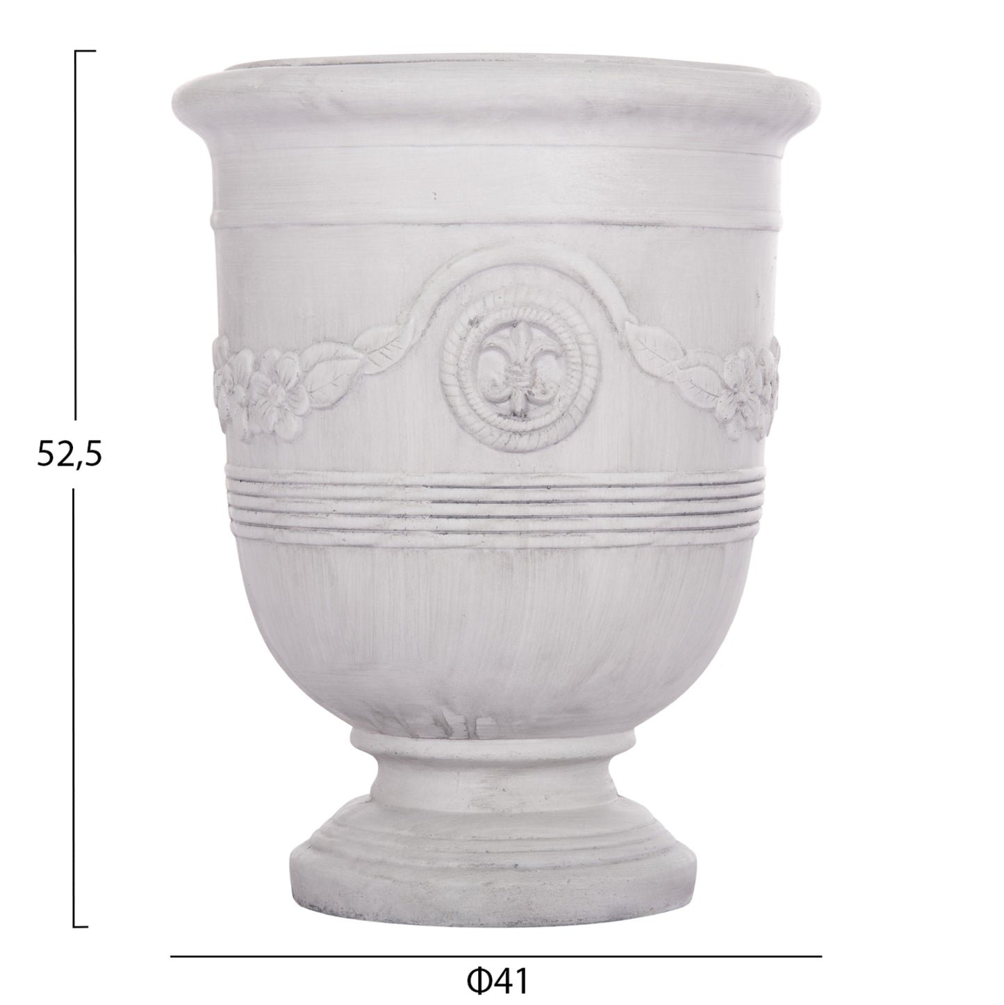 ΣΕΤ 3ΤΜΧ ΓΛΑΣΤΡΕΣ ΜΕ ΑΝΑΓΛΥΦΟ GARDENER HM4729 FIBERCLAY-ΣΕ ΥΠΟΛΕΥΚΟ Φ58x72.5Υεκ