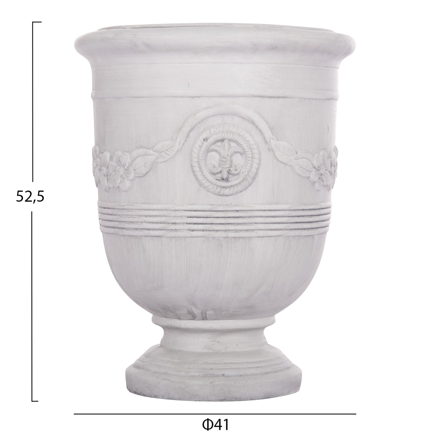 ΣΕΤ 3ΤΜΧ ΓΛΑΣΤΡΕΣ ΜΕ ΑΝΑΓΛΥΦΟ GARDENER HM4729 FIBERCLAY-ΣΕ ΥΠΟΛΕΥΚΟ Φ58x72.5Υεκ