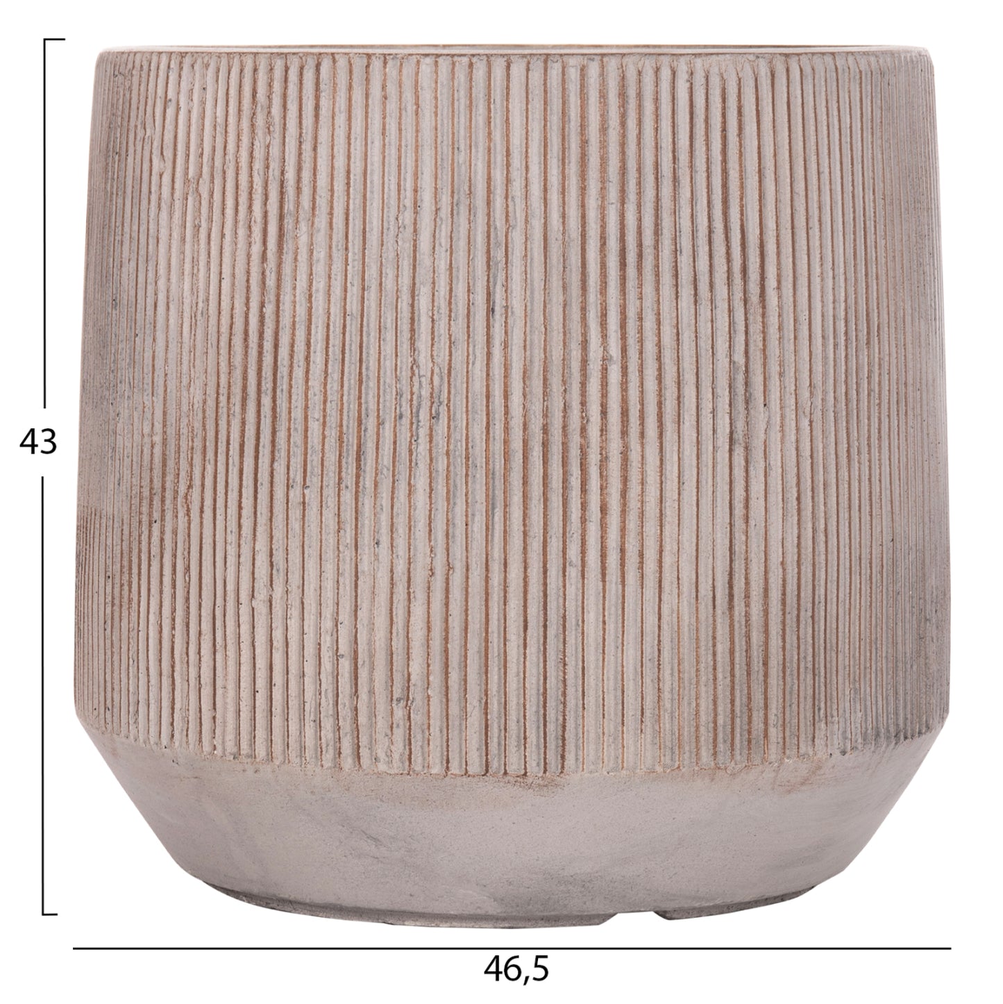ΣΕΤ 3ΤΜΧ ΓΛΑΣΤΡΕΣ ΣΤΡΟΓΓΥΛΕΣ ΣΕΙΡΑ GARDENER HM4724 FIBERCLAY-ΧΡΩΜΑ CEMENT Φ55x55Υεκ
