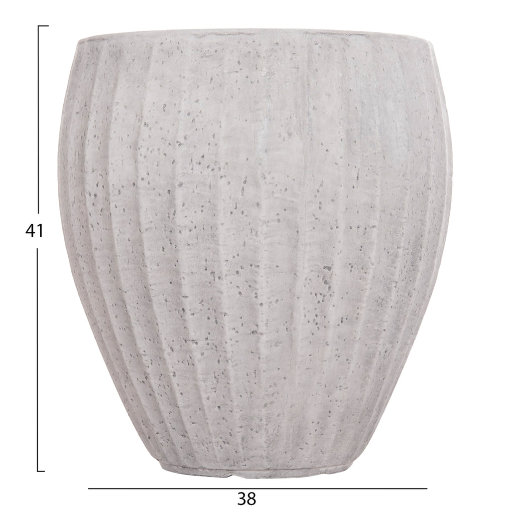 ΣΕΤ 3ΤΜΧ ΓΛΑΣΤΡΕΣ ΣΤΡΟΓΓΥΛΕΣ ΣΕΙΡΑ GARDENER HM4728 FIBERCLAY-ΧΡΩΜΑ CEMENT Φ48x56Υεκ